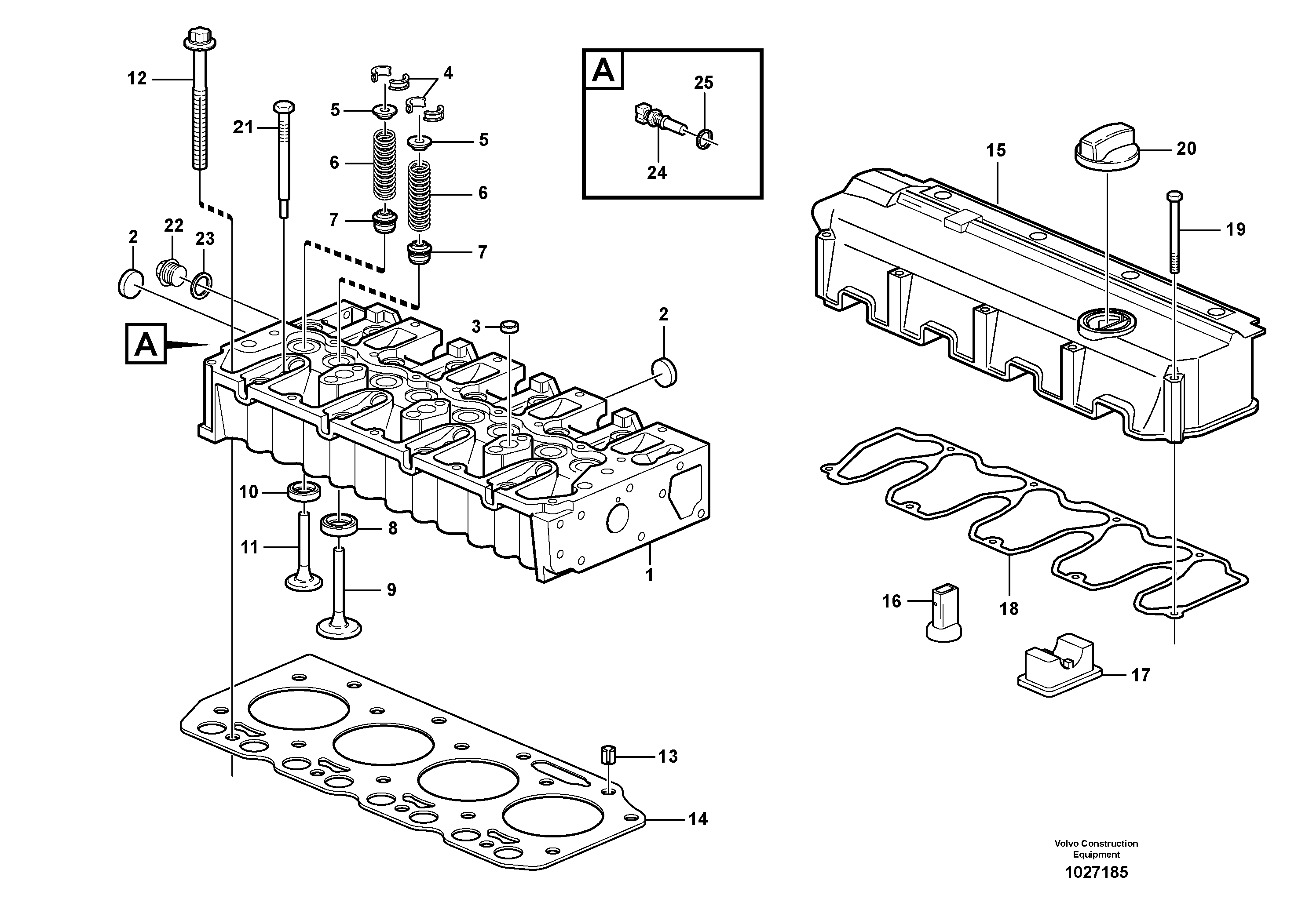 Схема запчастей Volvo BL61 - 16194 Головка блока цилиндров BL61PLUS