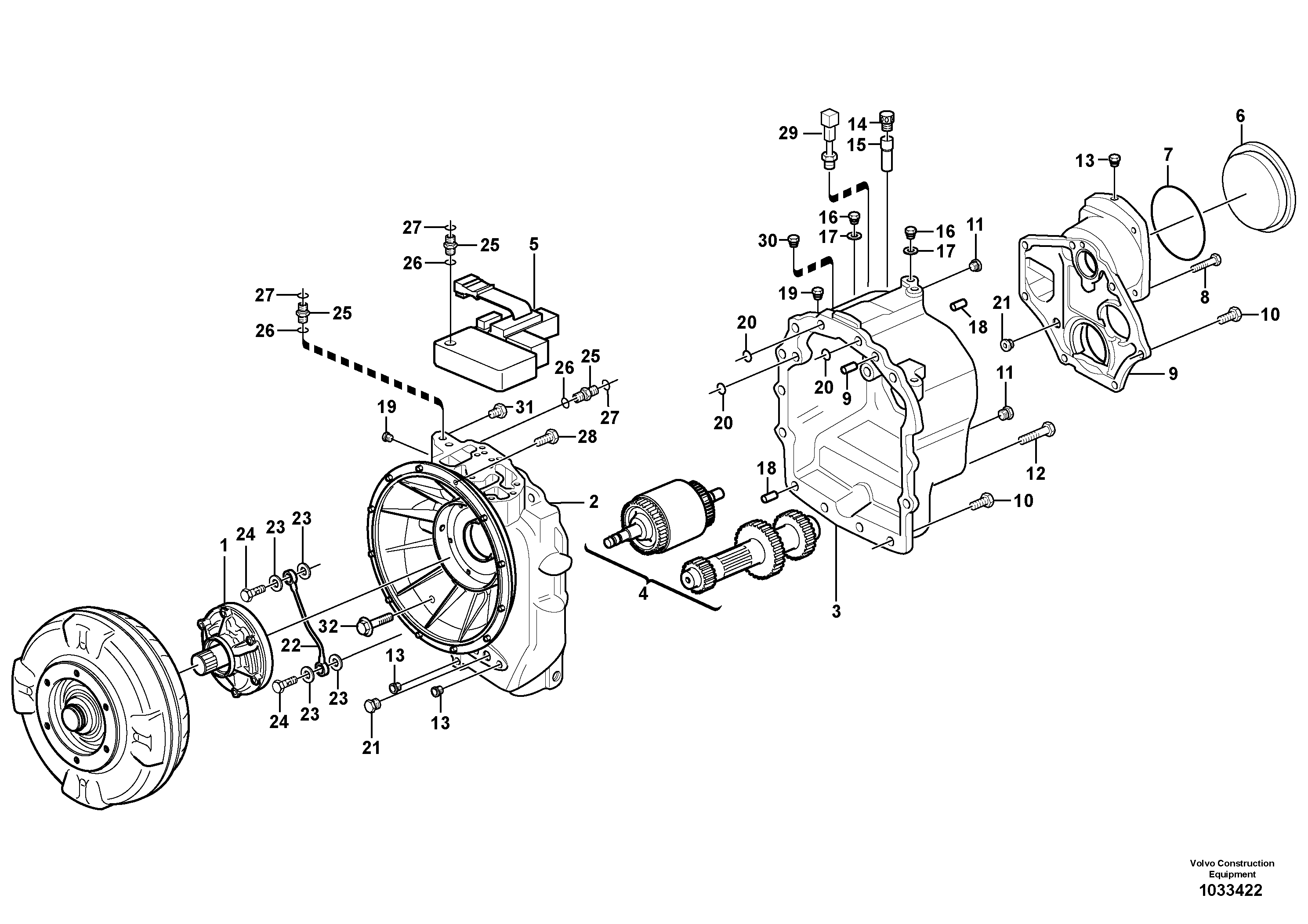 Схема запчастей Volvo BL61 - 21055 Hydraulic transmission with fitting parts BL61 S/N 11459 -