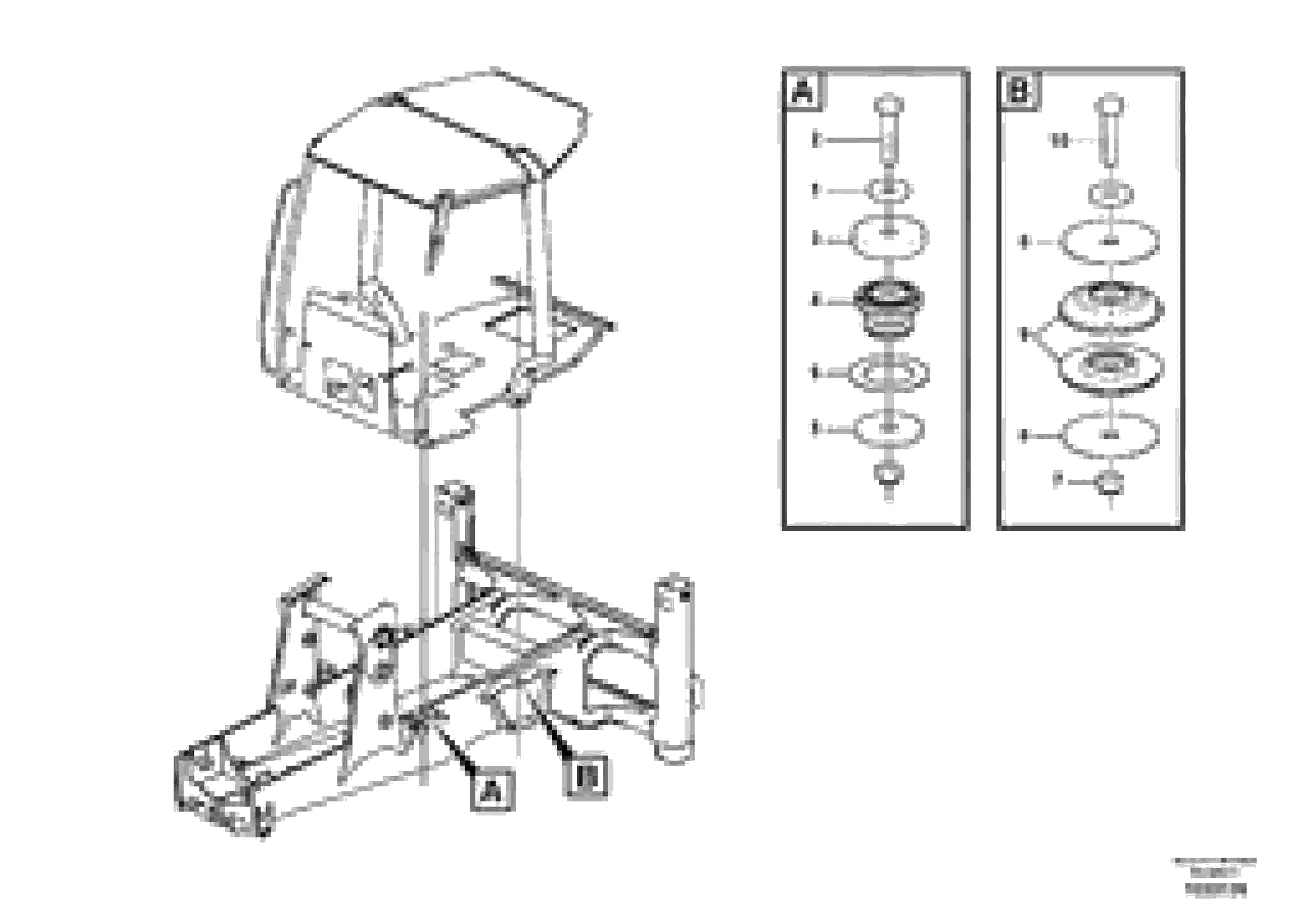 Схема запчастей Volvo BL61 - 42585 Cab mounting block BL61 S/N 11459 -