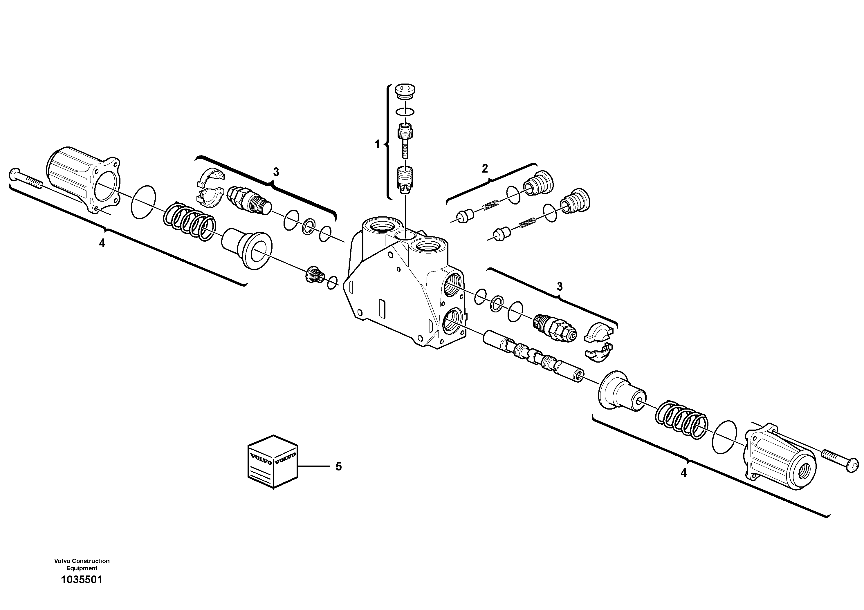 Схема запчастей Volvo BL61 - 46934 Valve section BL61 S/N 11459 -