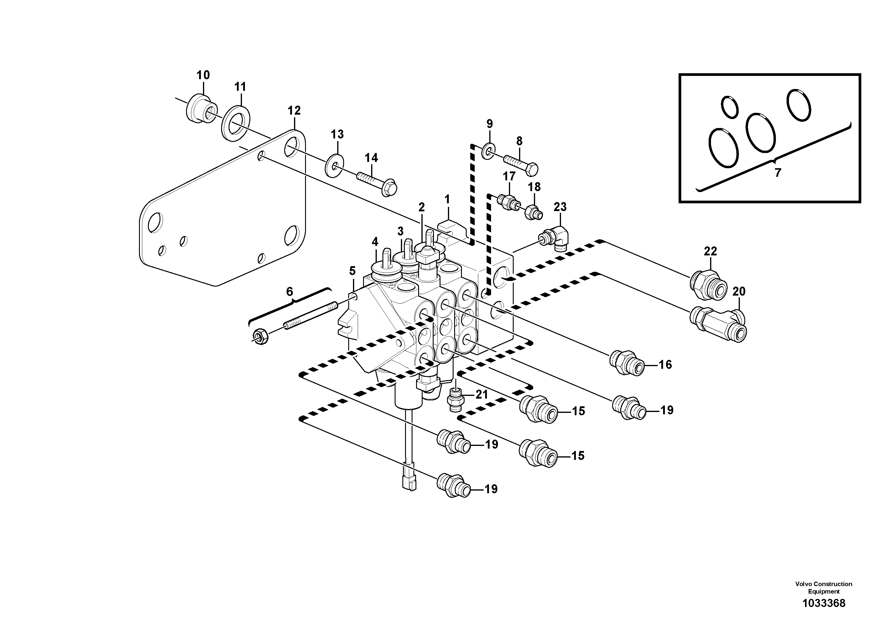 Схема запчастей Volvo BL61 - 94477 Valve body with fitting parts BL61PLUS S/N 10287 -