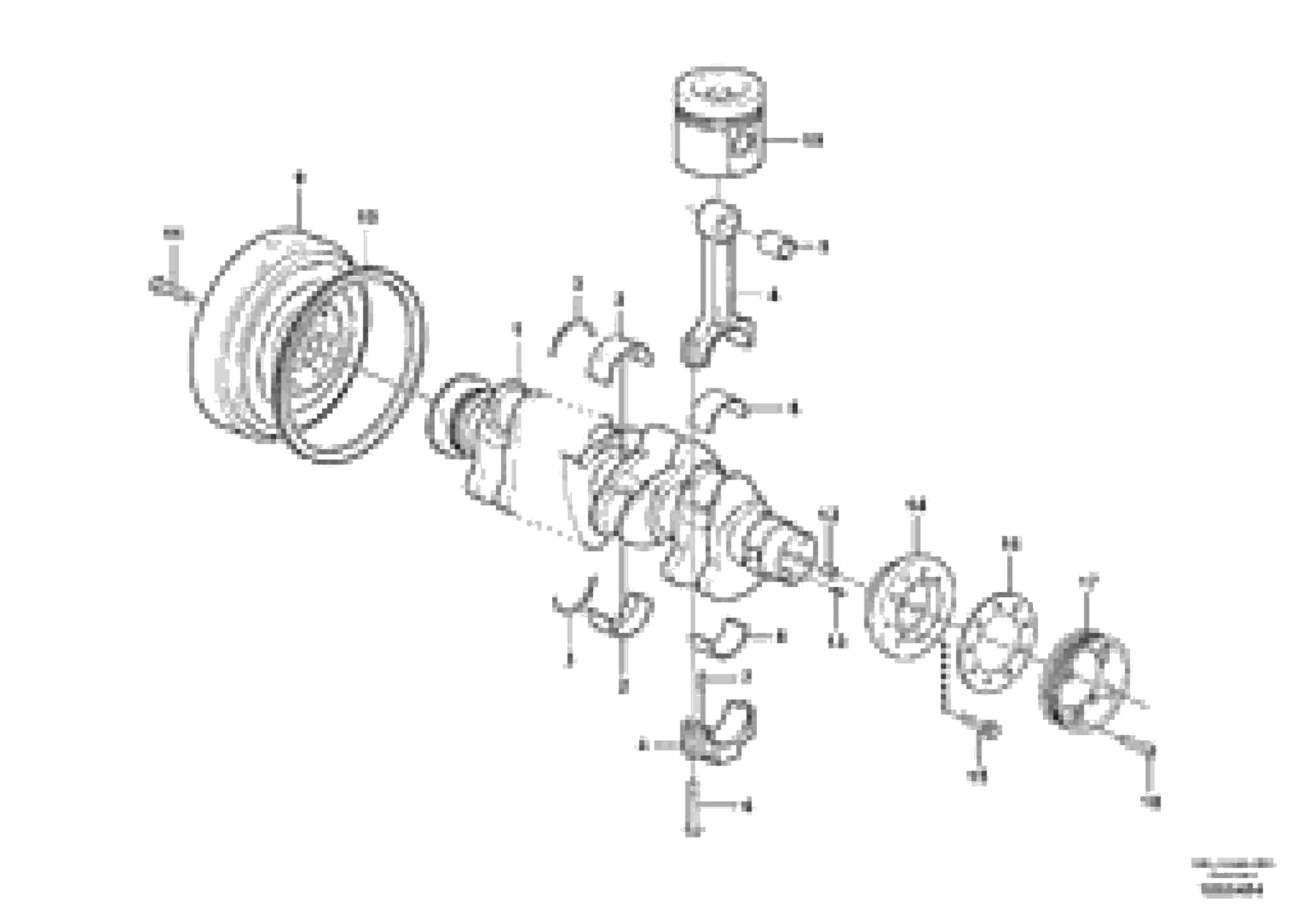 Схема запчастей Volvo BL61 - 83257 Crankshaft and related parts BL61 S/N 11459 -