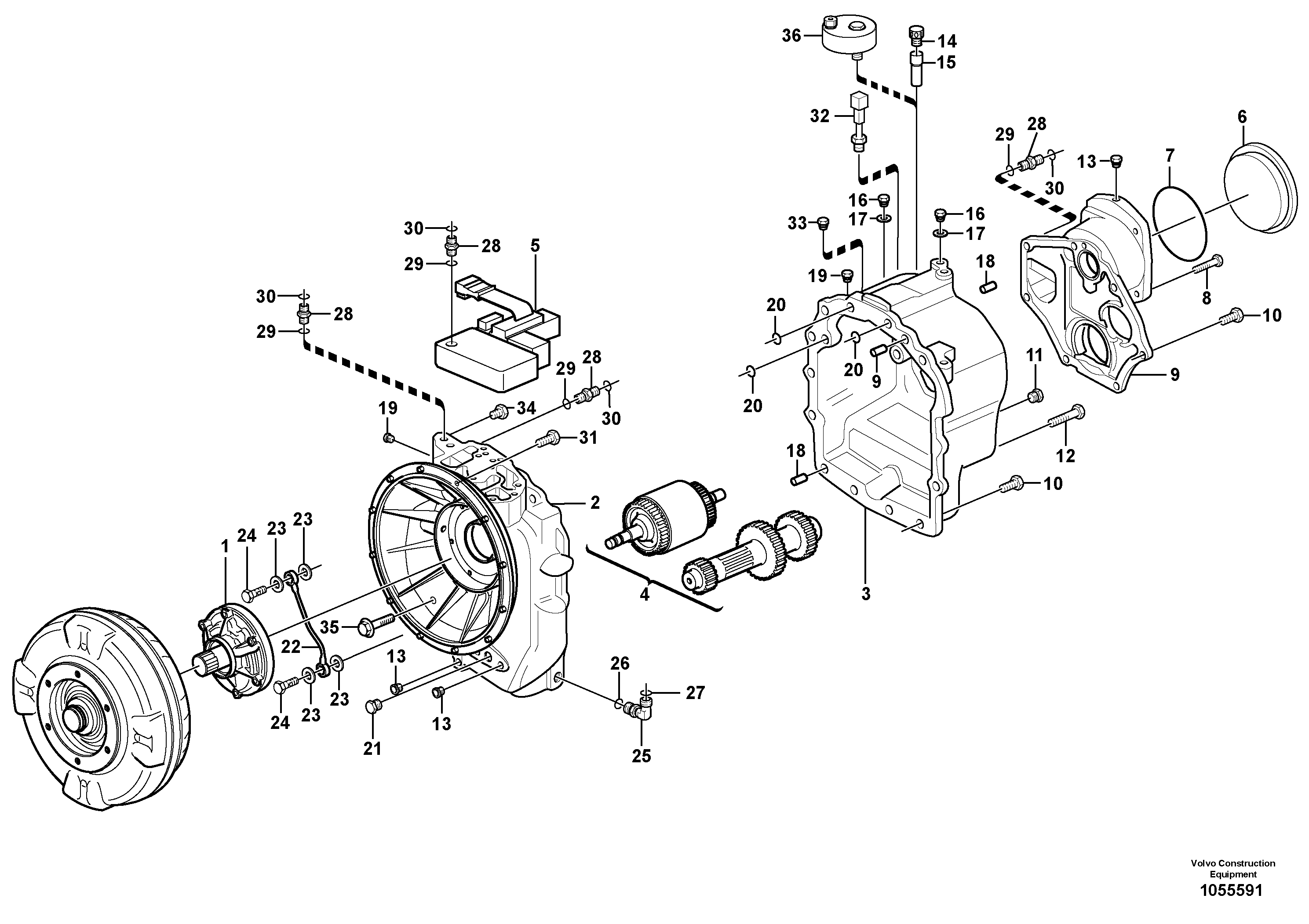 Схема запчастей Volvo BL61 - 81380 Hydraulic transmission with fitting parts BL61