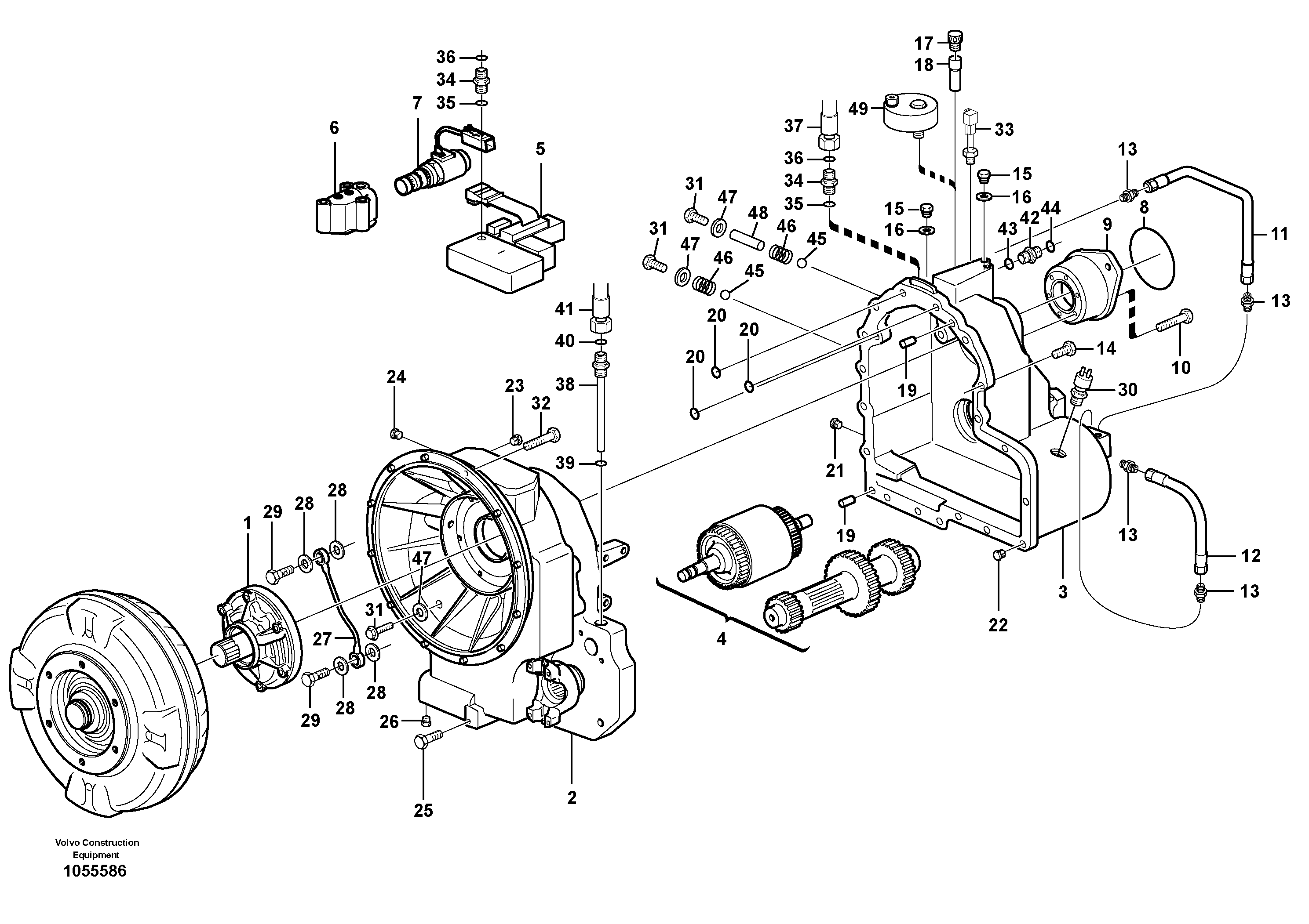 Схема запчастей Volvo BL61 - 83053 Hydraulic transmission with fitting parts BL61