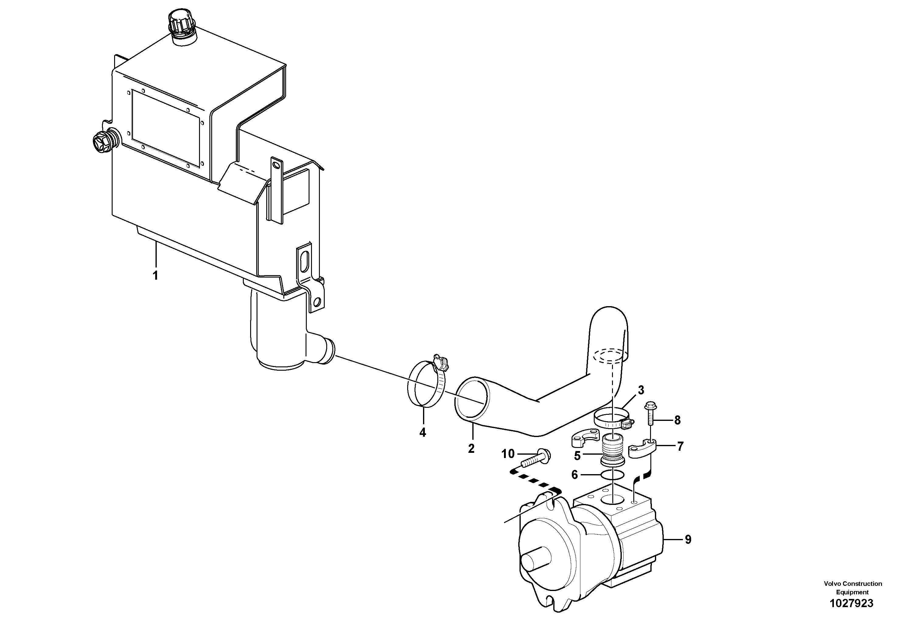 Схема запчастей Volvo BL61 - 16173 Hydraulic system, suction line, filter BL61PLUS