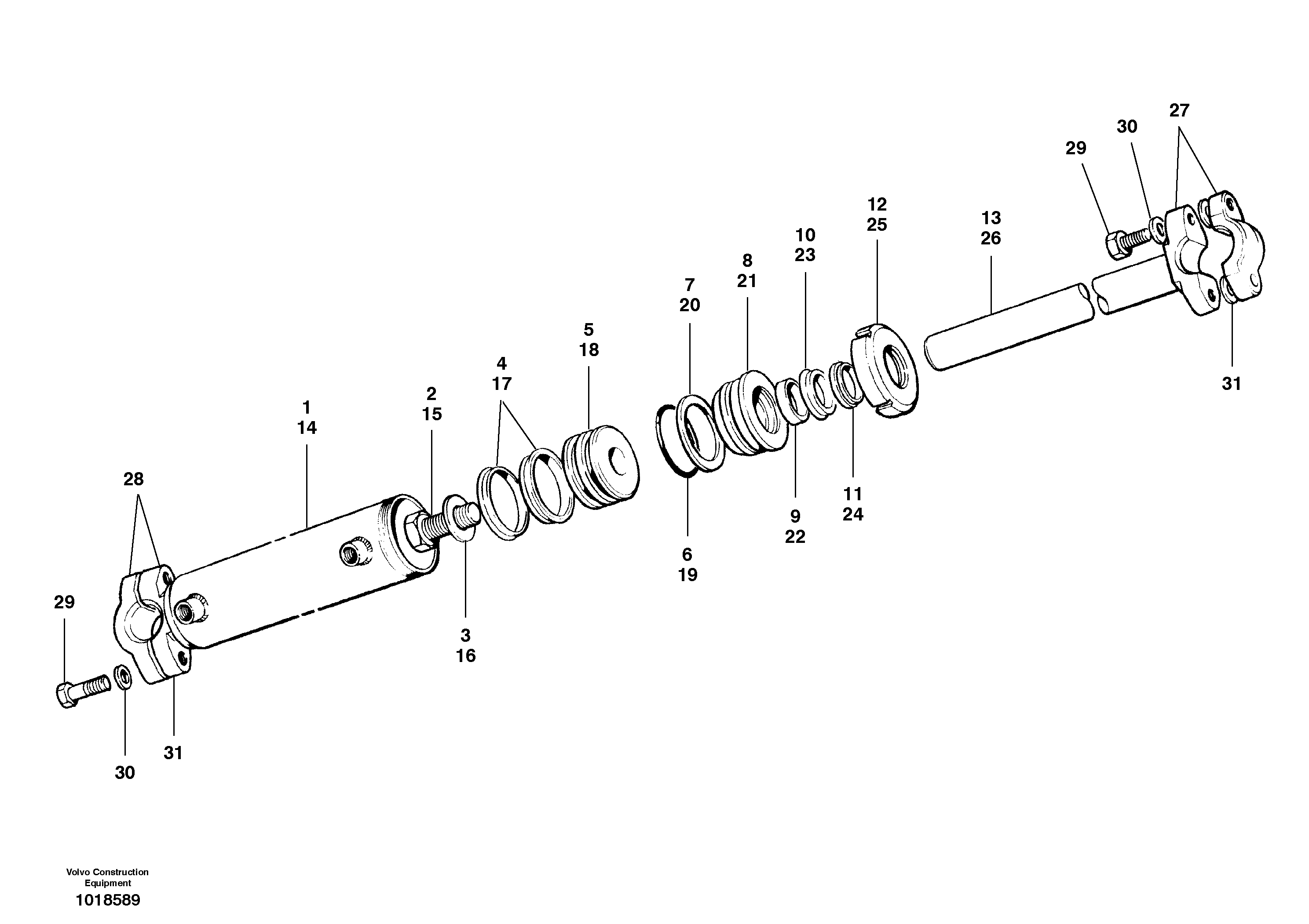 Схема запчастей Volvo G900 MODELS S/N 39300 - - 5056 Circle shift cylinder