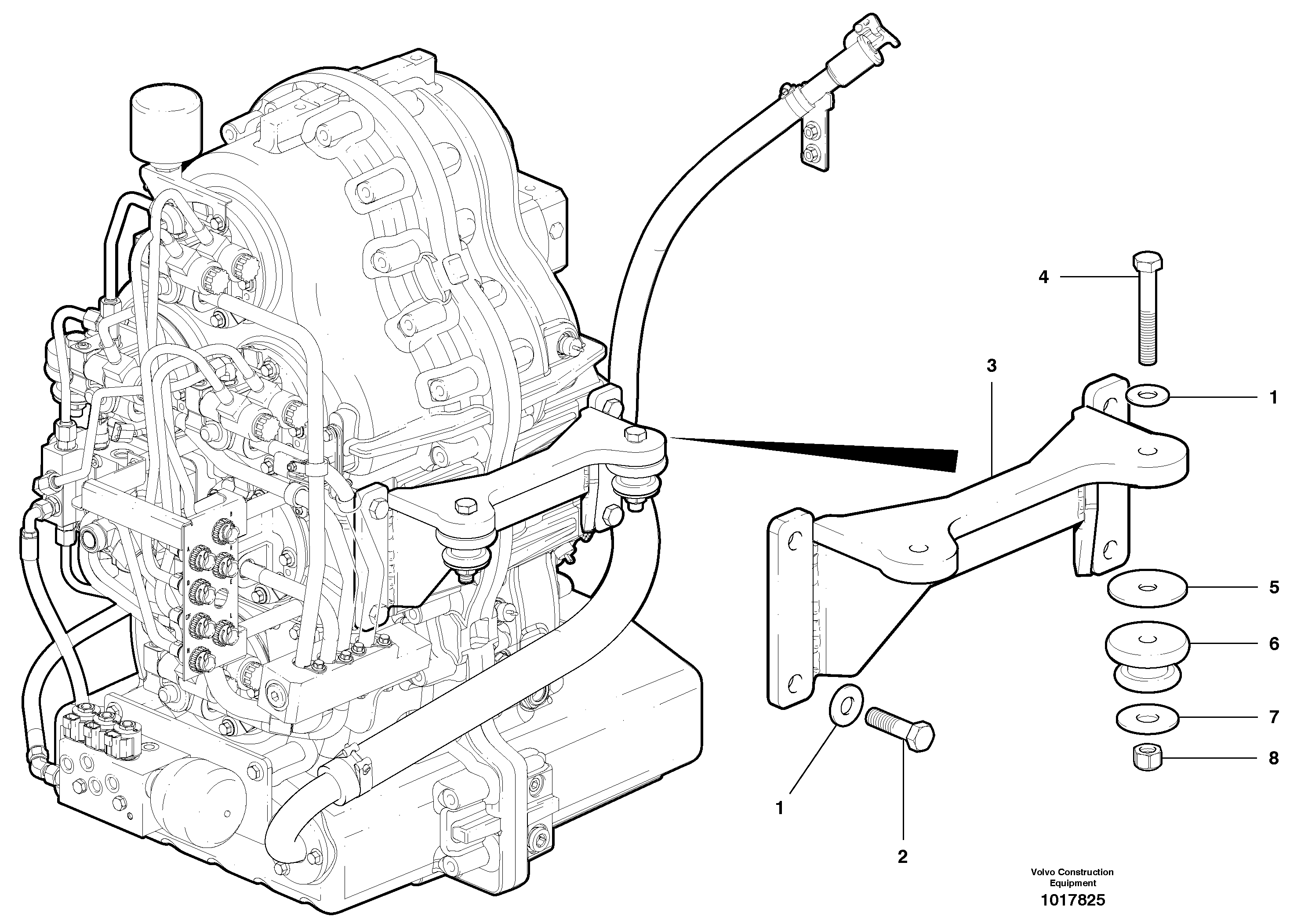 Схема запчастей Volvo G900 MODELS S/N 39300 - - 26820 Transmission mounts 