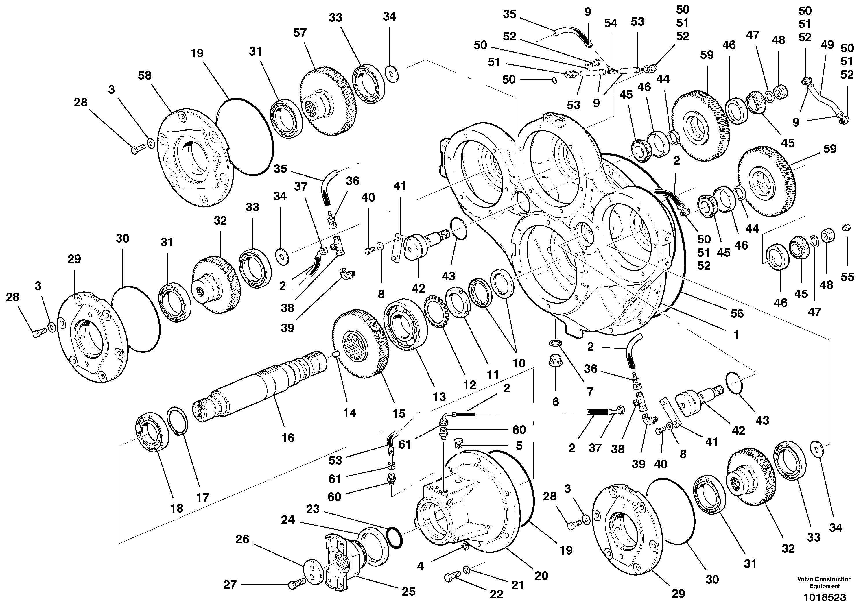 Схема запчастей Volvo G900 MODELS S/N 39300 - - 73588 Pump Drive - G946, G976