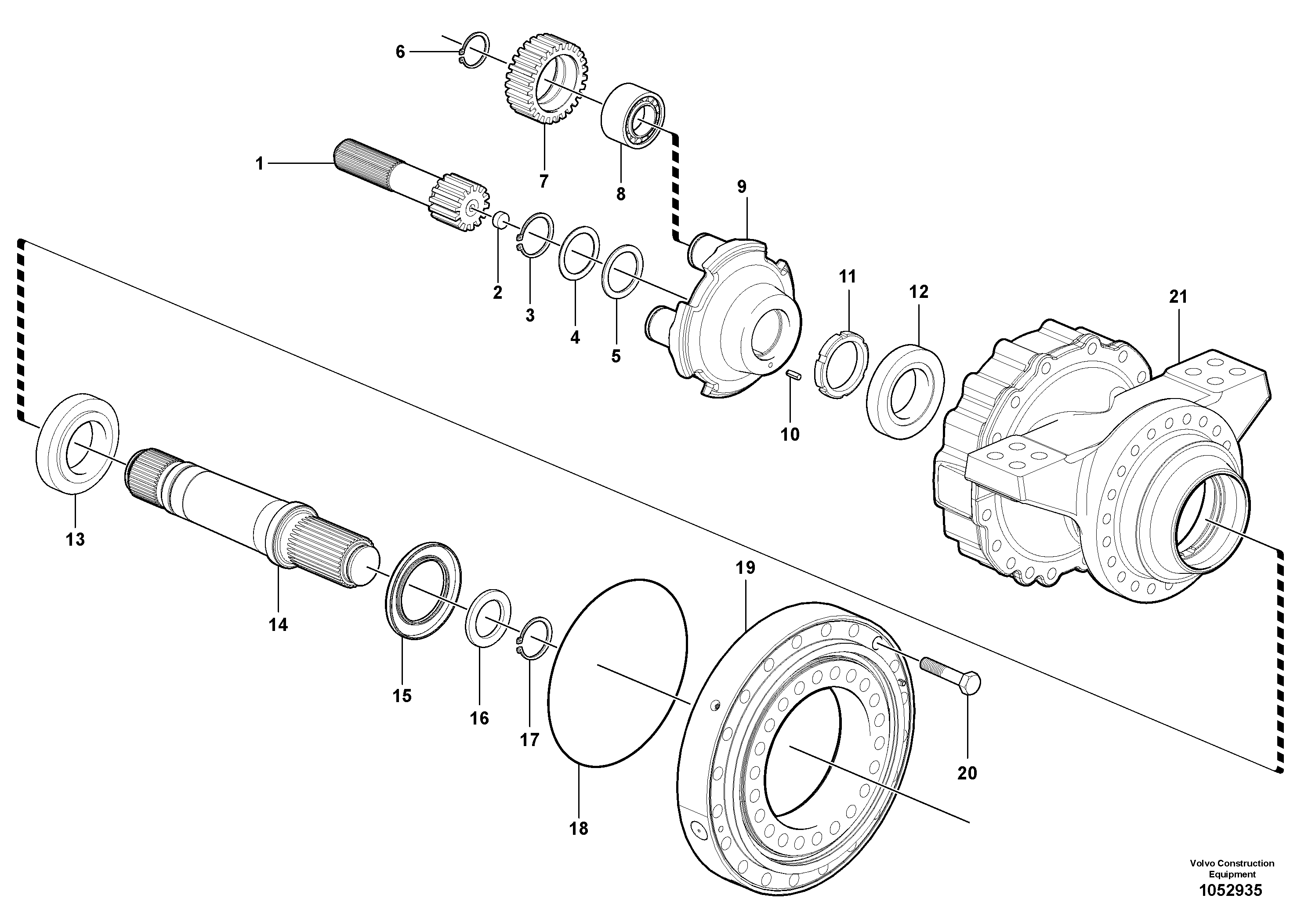 Схема запчастей Volvo G900 MODELS S/N 39300 - - 81733 Planetary Axle 