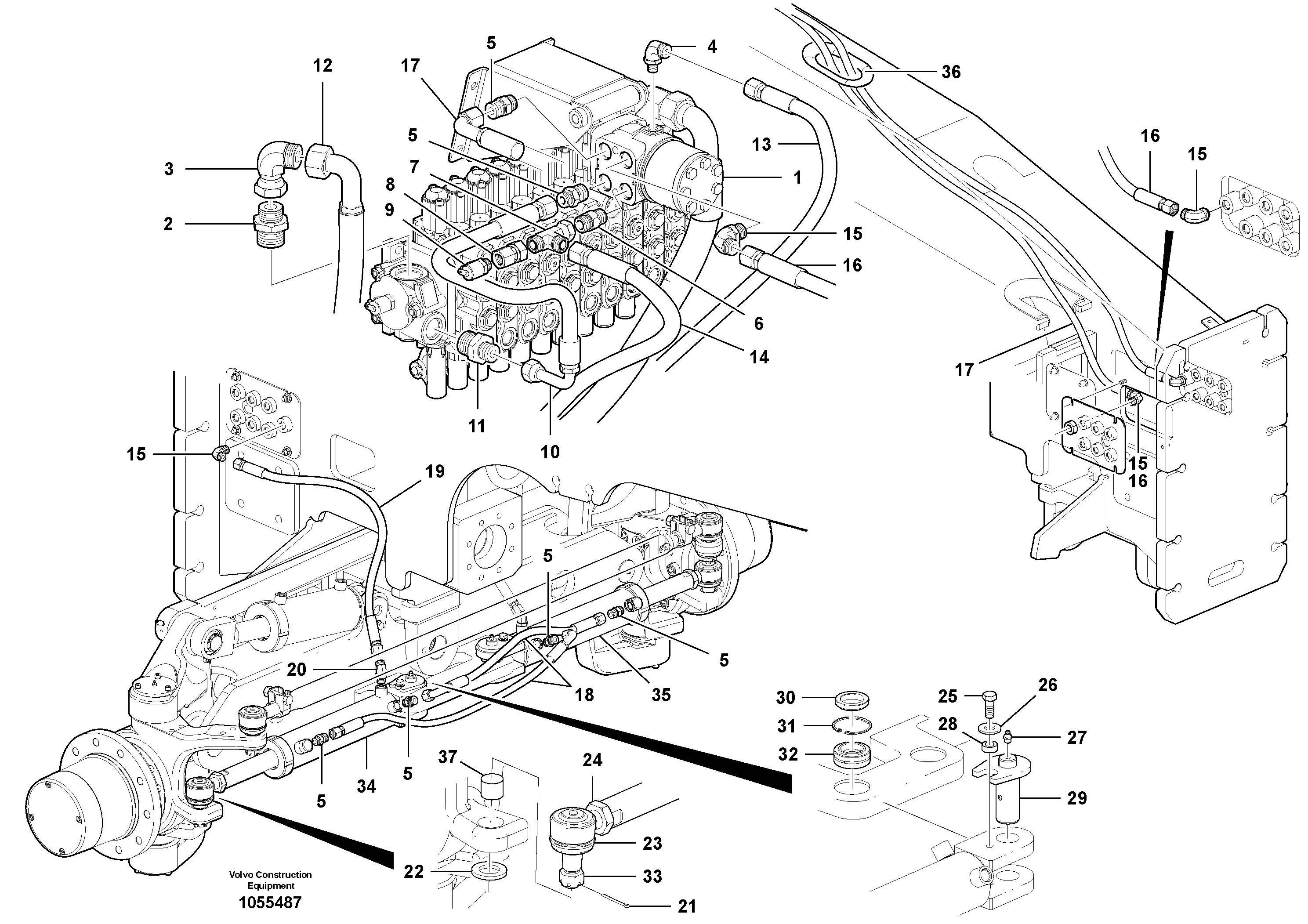 Схема запчастей Volvo G900 MODELS S/N 39300 - - 101989 Steering circuit 