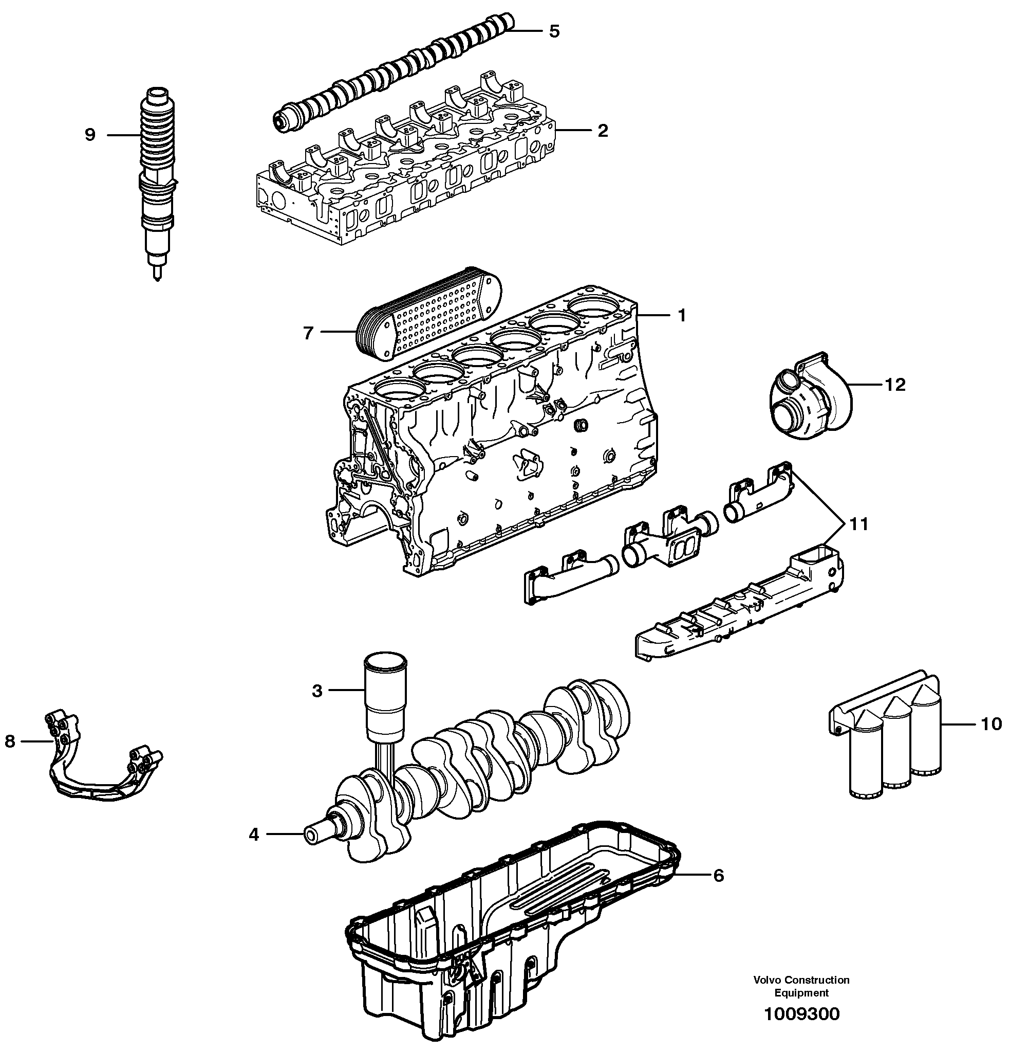 Схема запчастей Volvo G900 MODELS S/N 39300 - - 30102 Engine - D9 