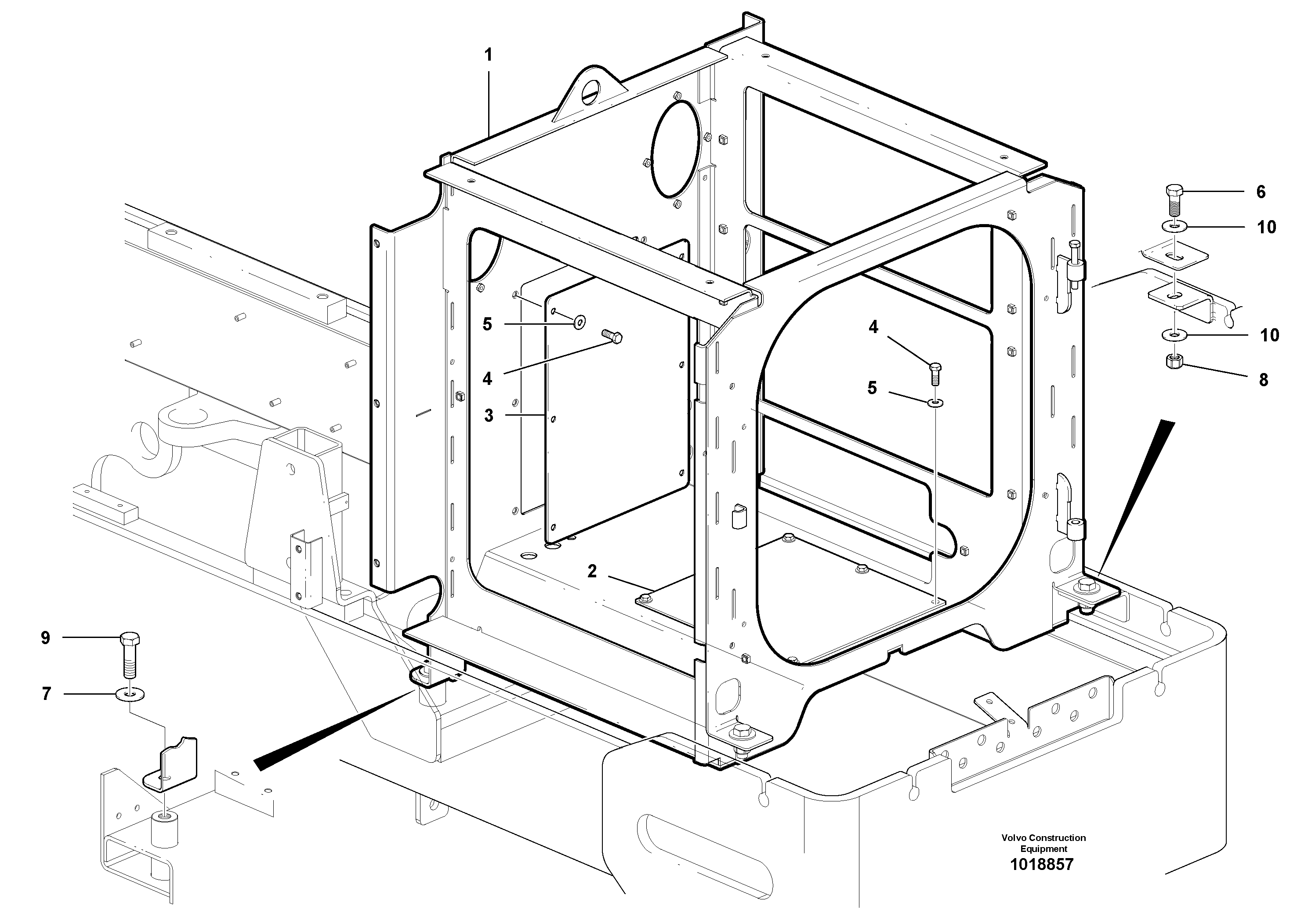 Схема запчастей Volvo G900 MODELS S/N 39300 - - 249 Radiator Housing - D9 