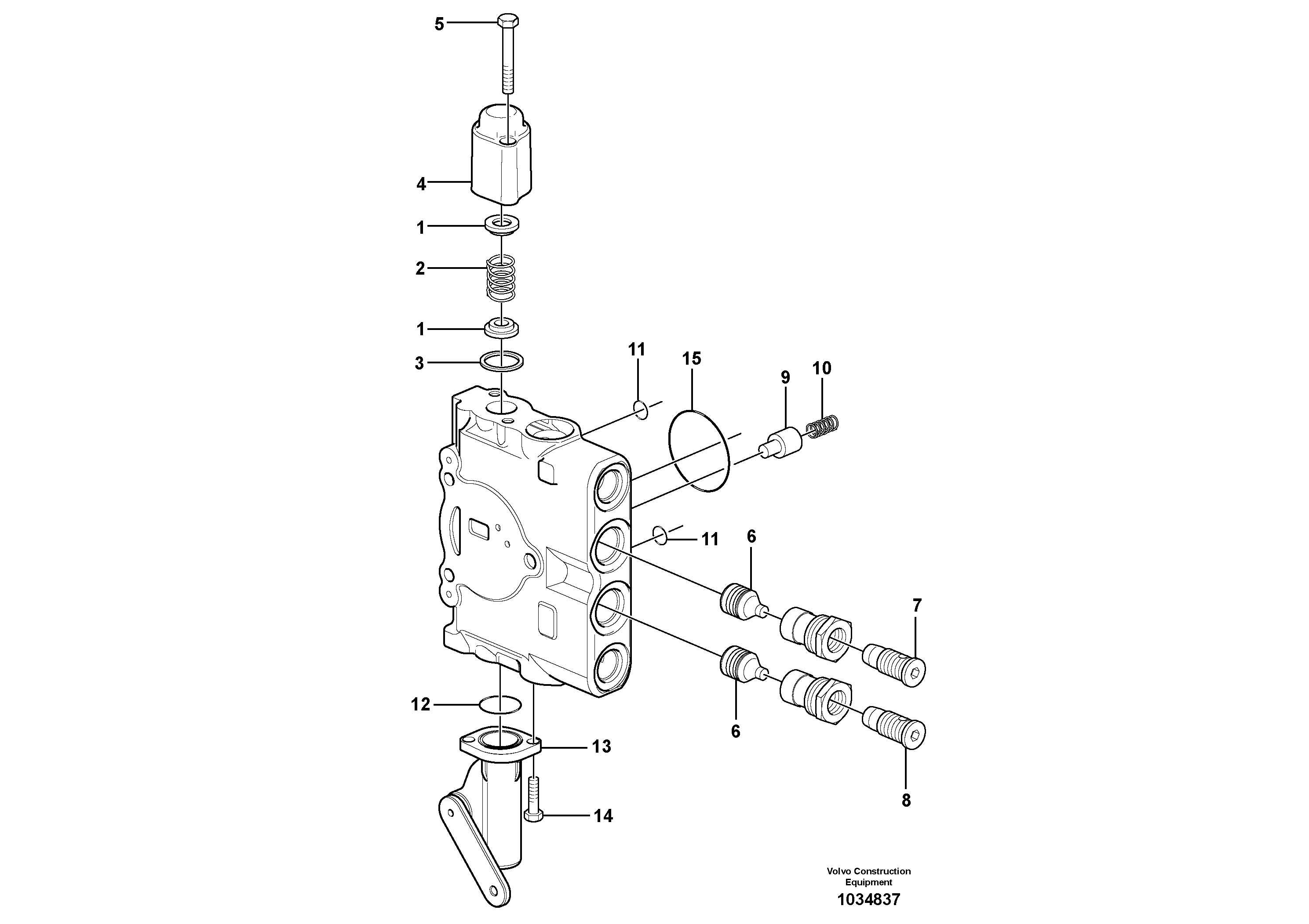 Схема запчастей Volvo G900 MODELS S/N 39300 - - 106808 Клапан регулирующий (распределительный)