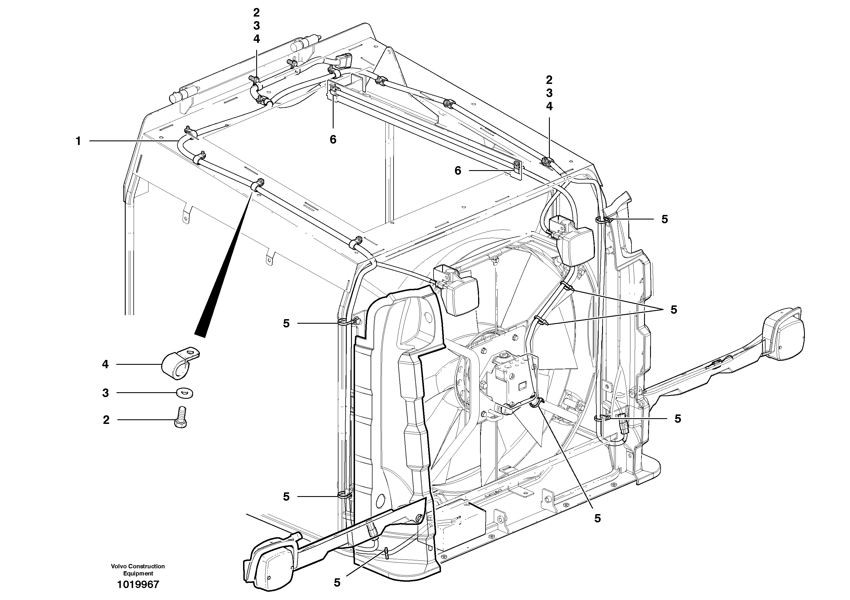 Схема запчастей Volvo G900 MODELS S/N 39300 - - 29447 Cable Harness - Rear Cowling 