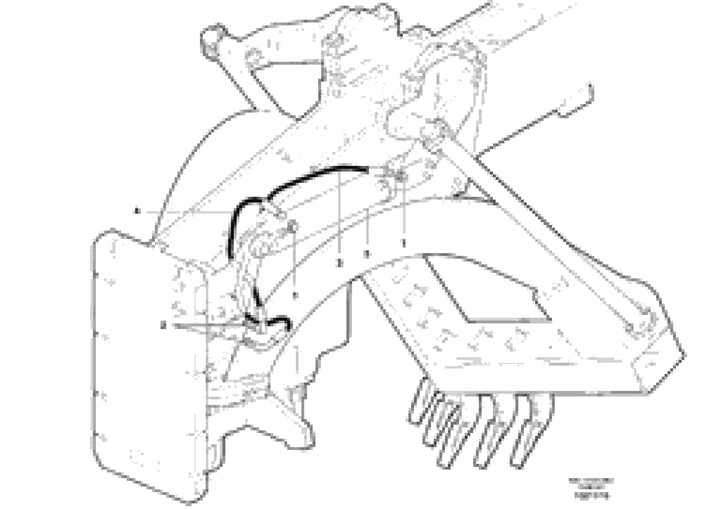 Схема запчастей Volvo G900 MODELS S/N 39300 - - 2892 Mid mount scarifier hydraulic circuit 