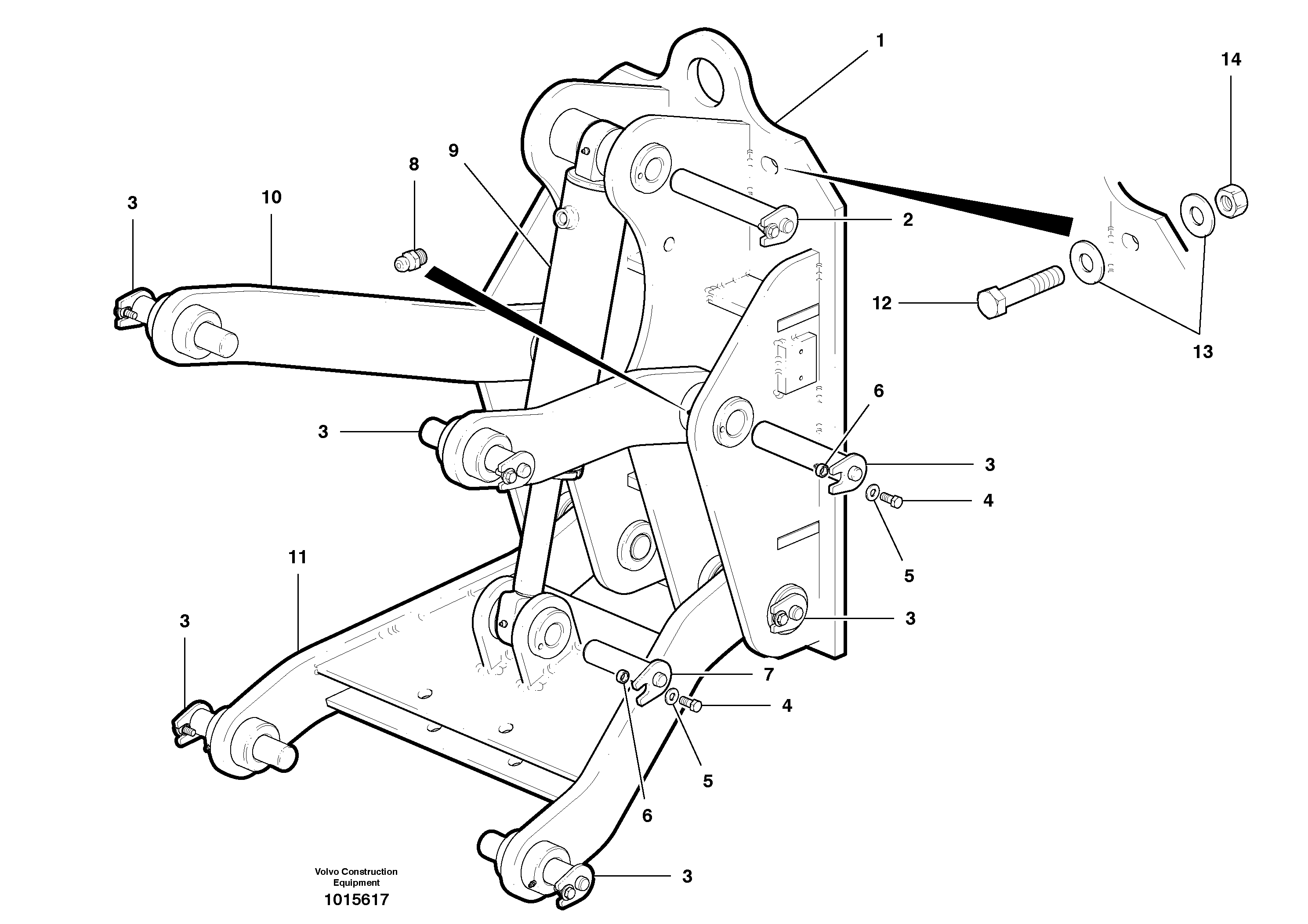 Схема запчастей Volvo G900 MODELS S/N 39300 - - 5641 Parallel lift 