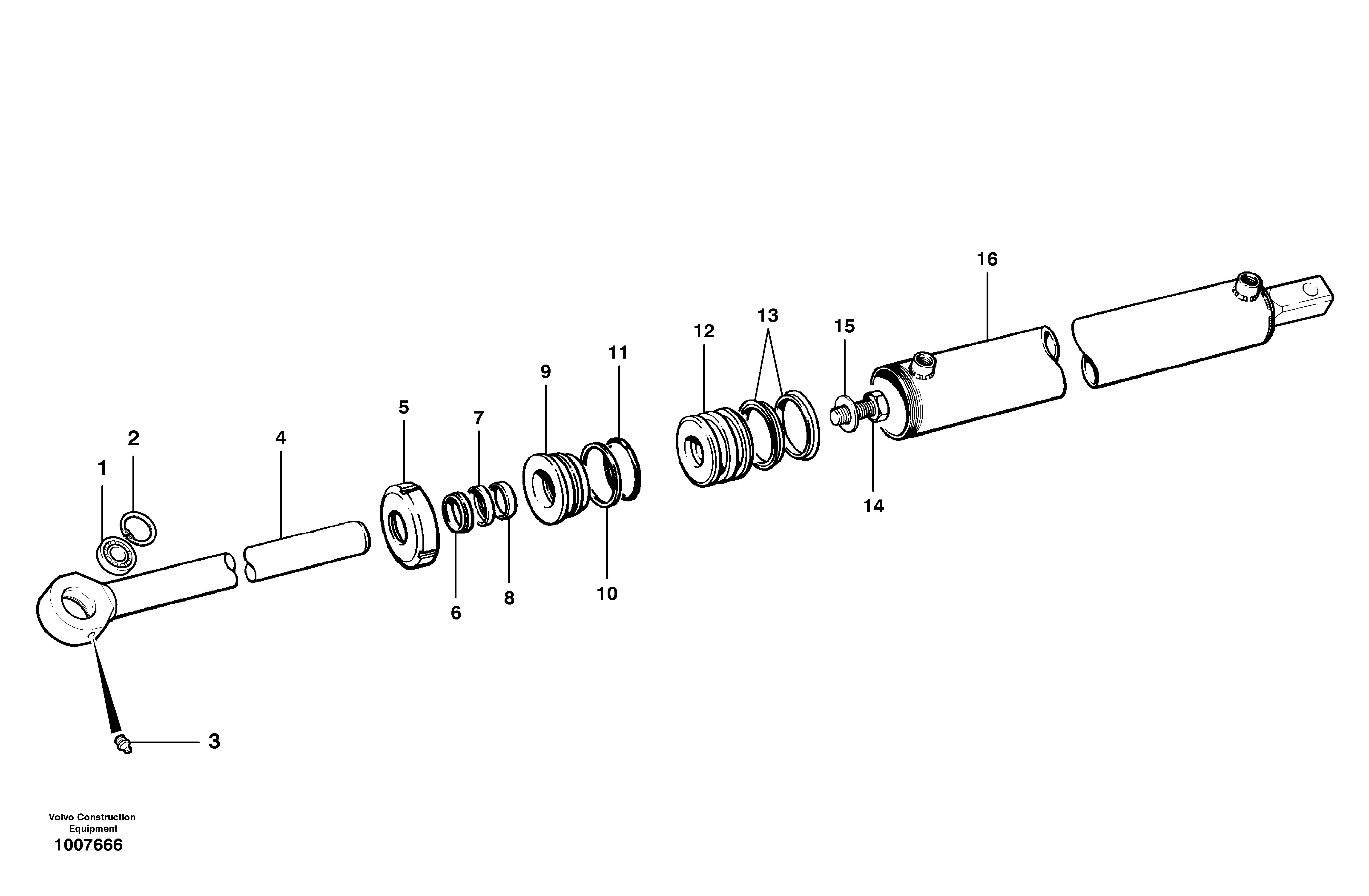 Схема запчастей Volvo G900 MODELS S/N 39300 - - 102947 Slide shift cylinder 