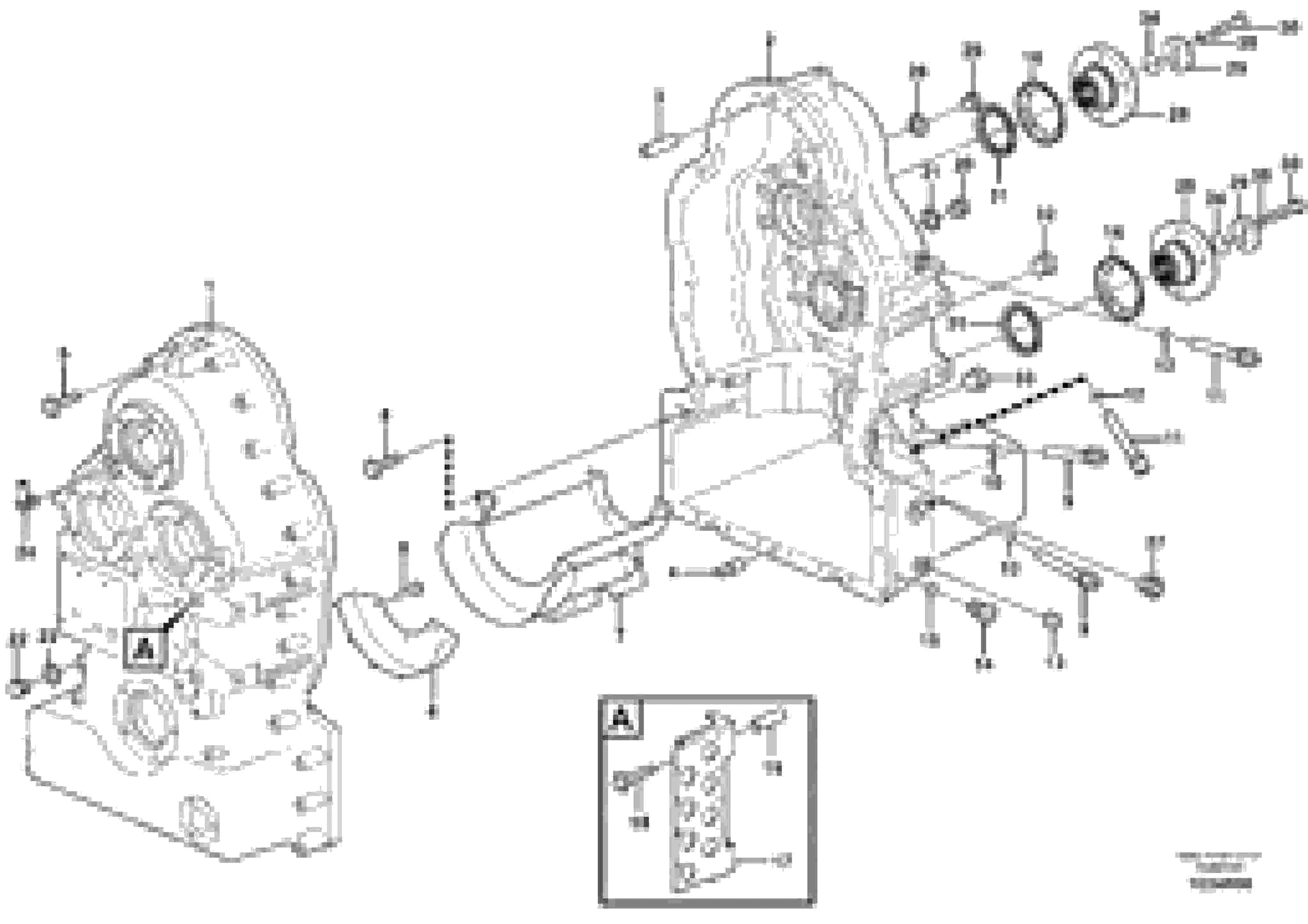 Схема запчастей Volvo G900 MODELS S/N 39300 - - 29798 Housing,covers and boltings 