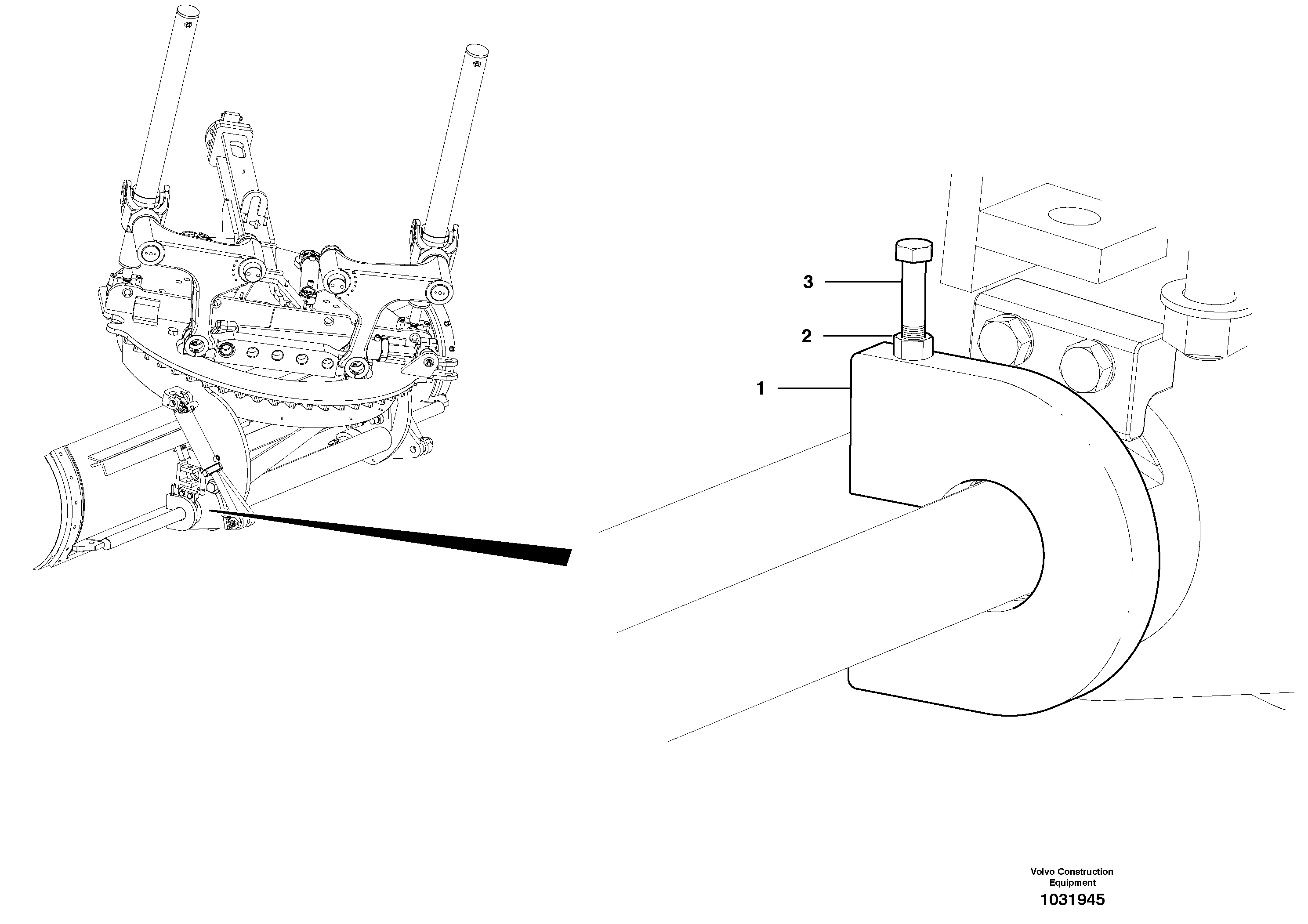Схема запчастей Volvo G900 MODELS S/N 39300 - - 4998 Slide Cylinder Lock 