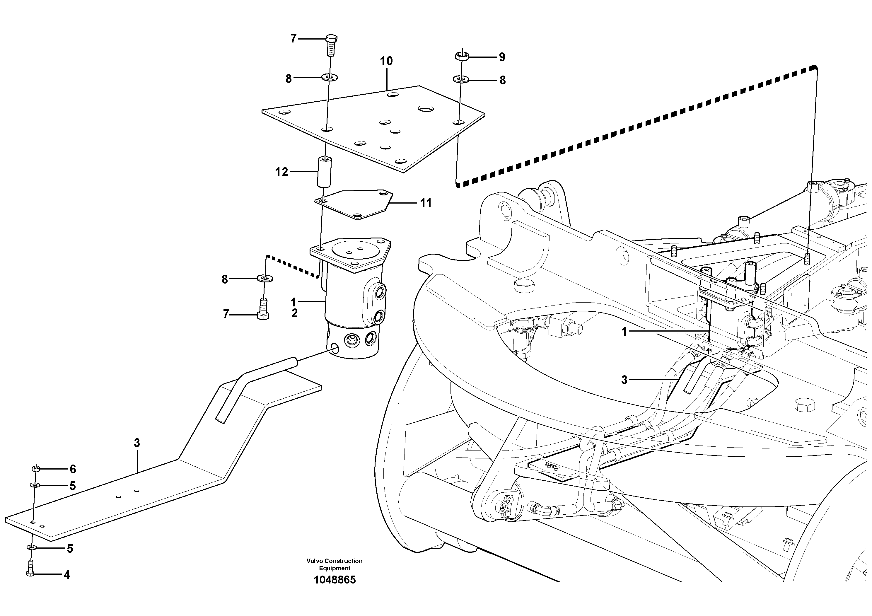 Схема запчастей Volvo G900 MODELS S/N 39300 - - 64216 Swivel Joint 