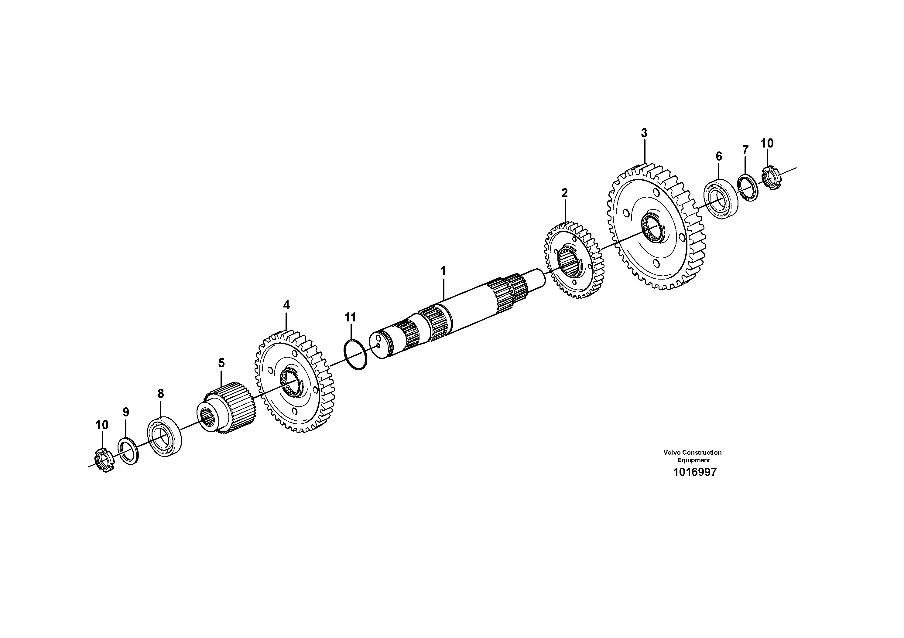 Схема запчастей Volvo G900 MODELS S/N 39300 - - 30894 Clutch shaft, secondary 