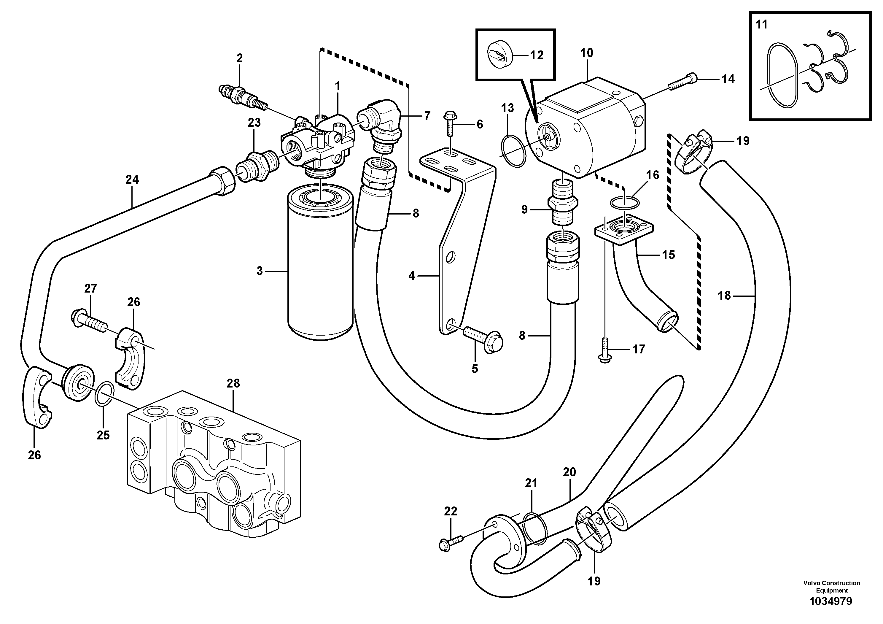 Схема запчастей Volvo G900 MODELS S/N 39300 - - 32781 Oil filter