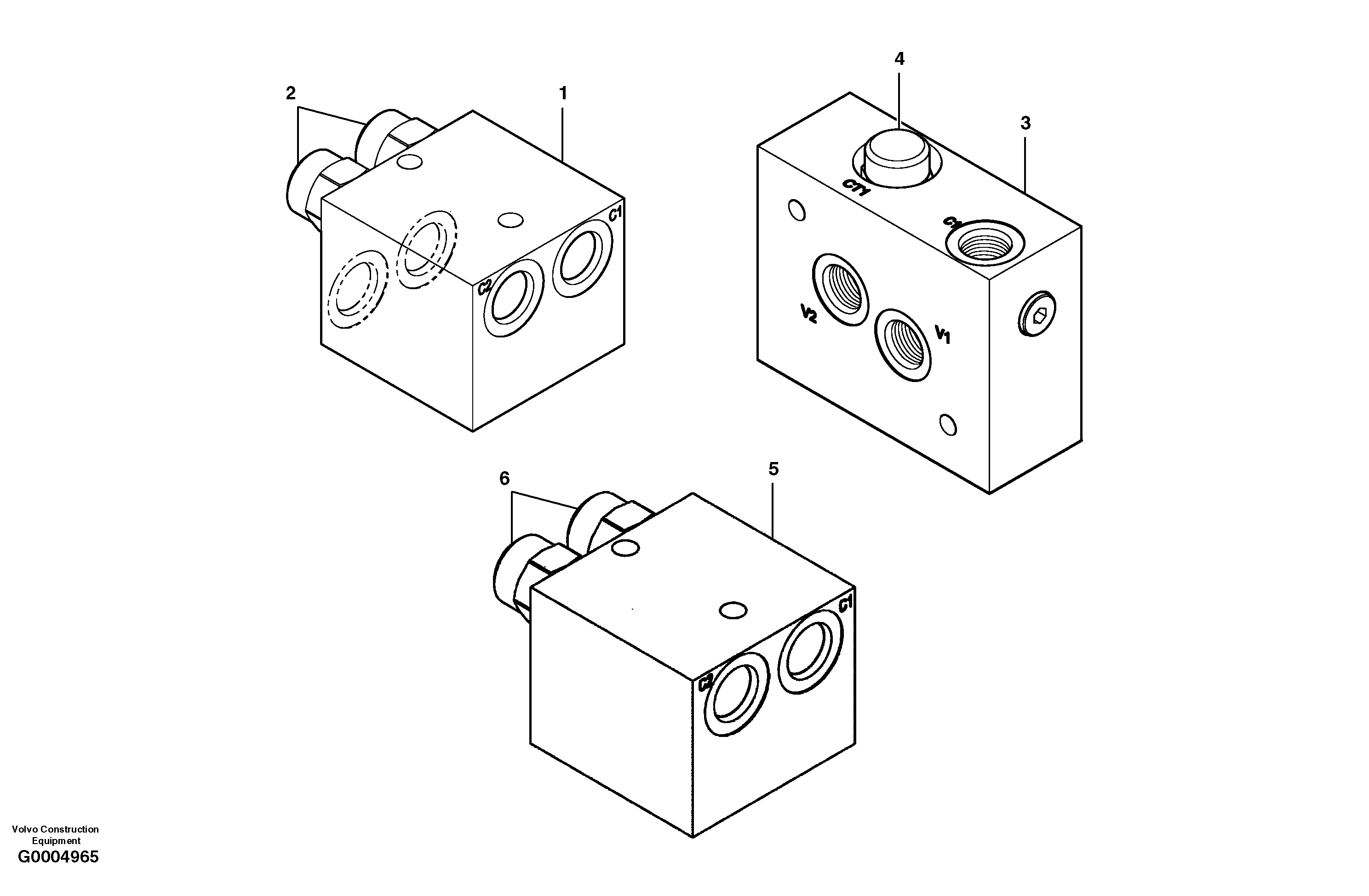 Схема запчастей Volvo G700 MODELS S/N 33000 - - 7744 Counterbalance valve 