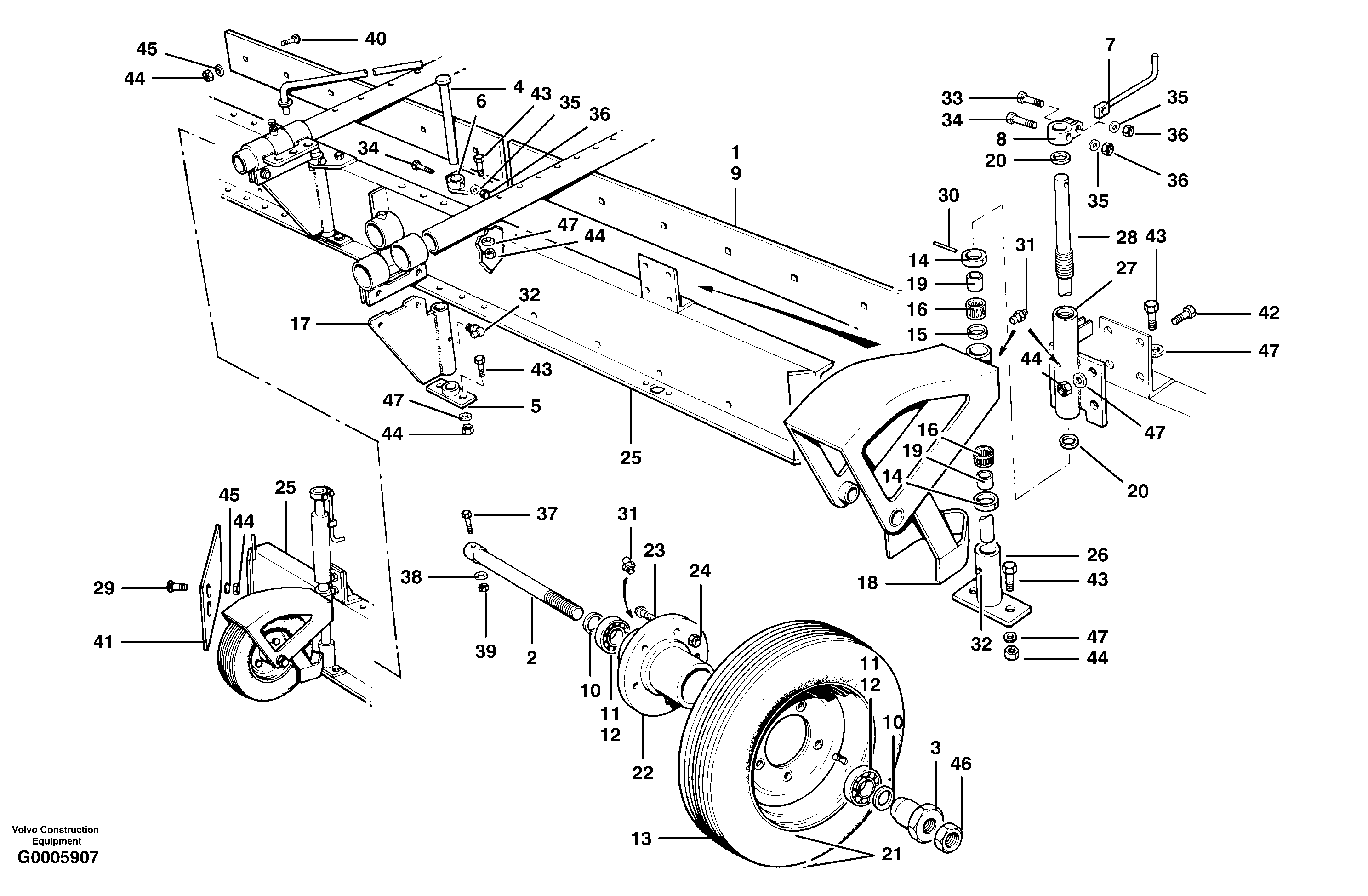 Схема запчастей Volvo G700 MODELS S/N 33000 - - 103972 Windrow eliminator - moldboard assembly 