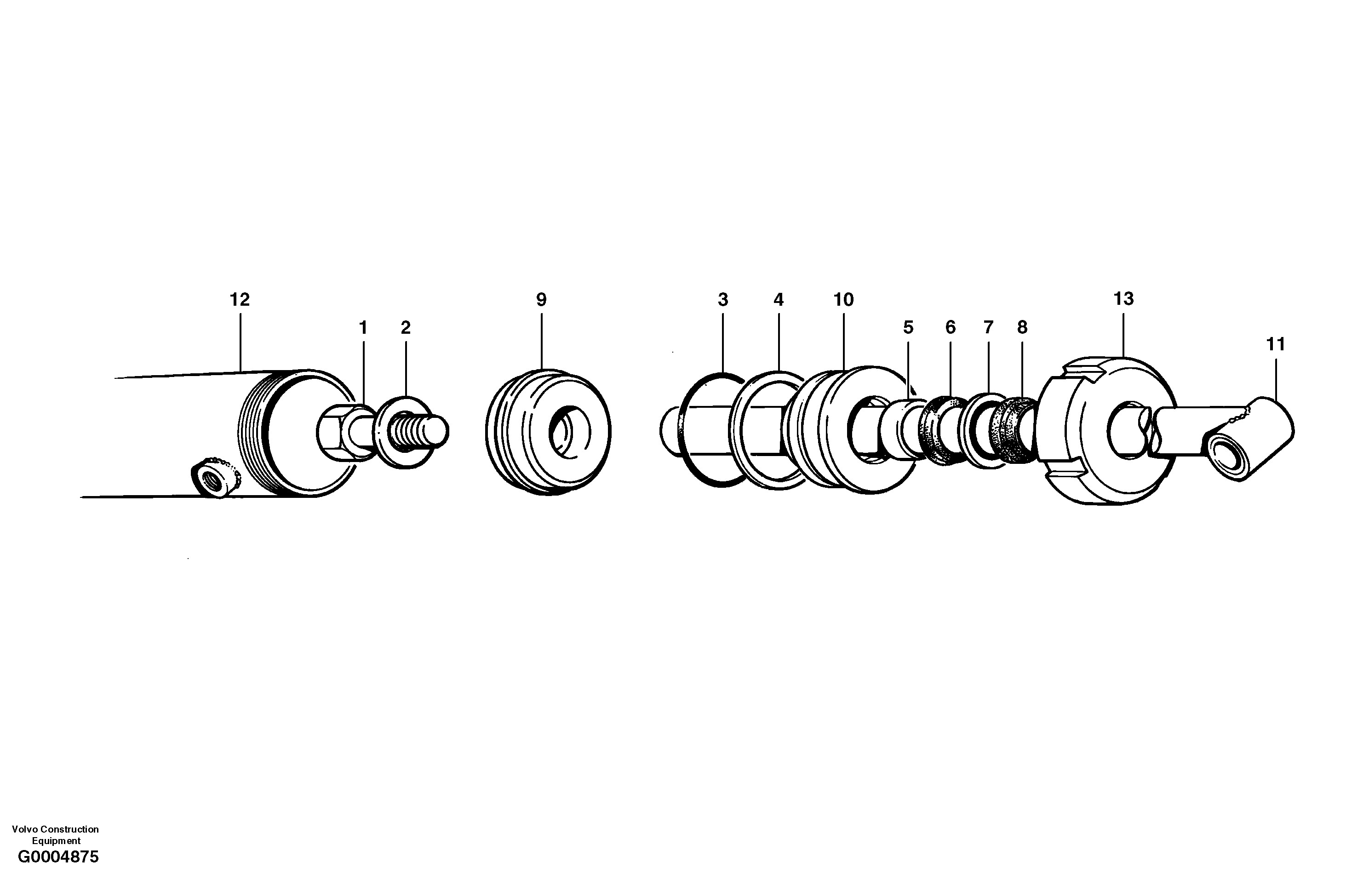 Схема запчастей Volvo G700 MODELS S/N 33000 - - 7760 Windrow eliminator cylinder 