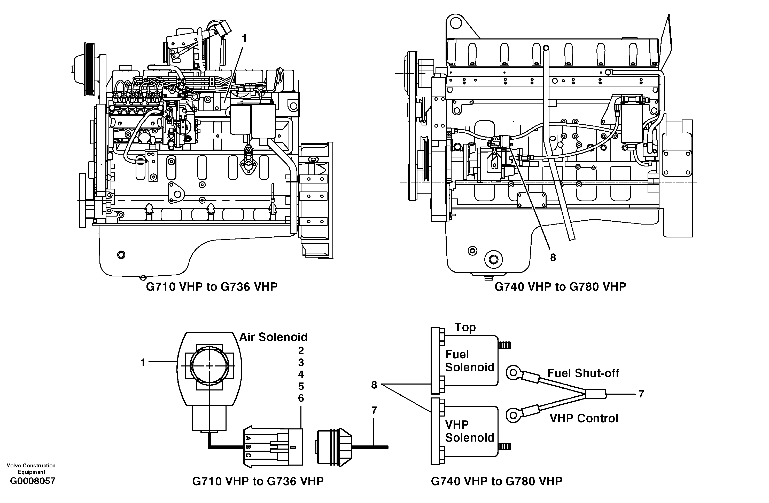 Схема запчастей Volvo G700 MODELS S/N 33000 - - 19383 Variable horsepower 