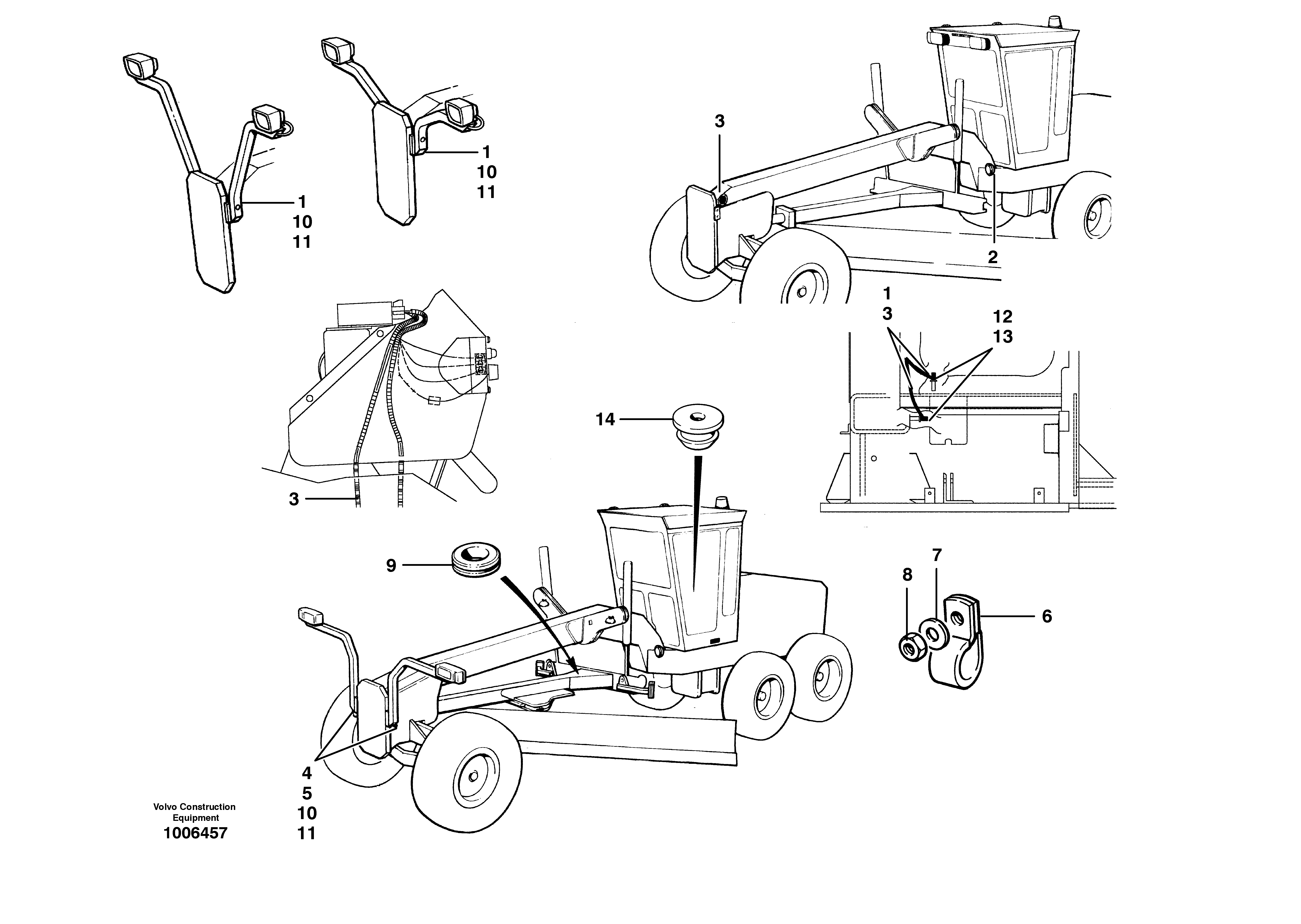 Схема запчастей Volvo G700 MODELS S/N 33000 - - 19398 Wiring harness - front 