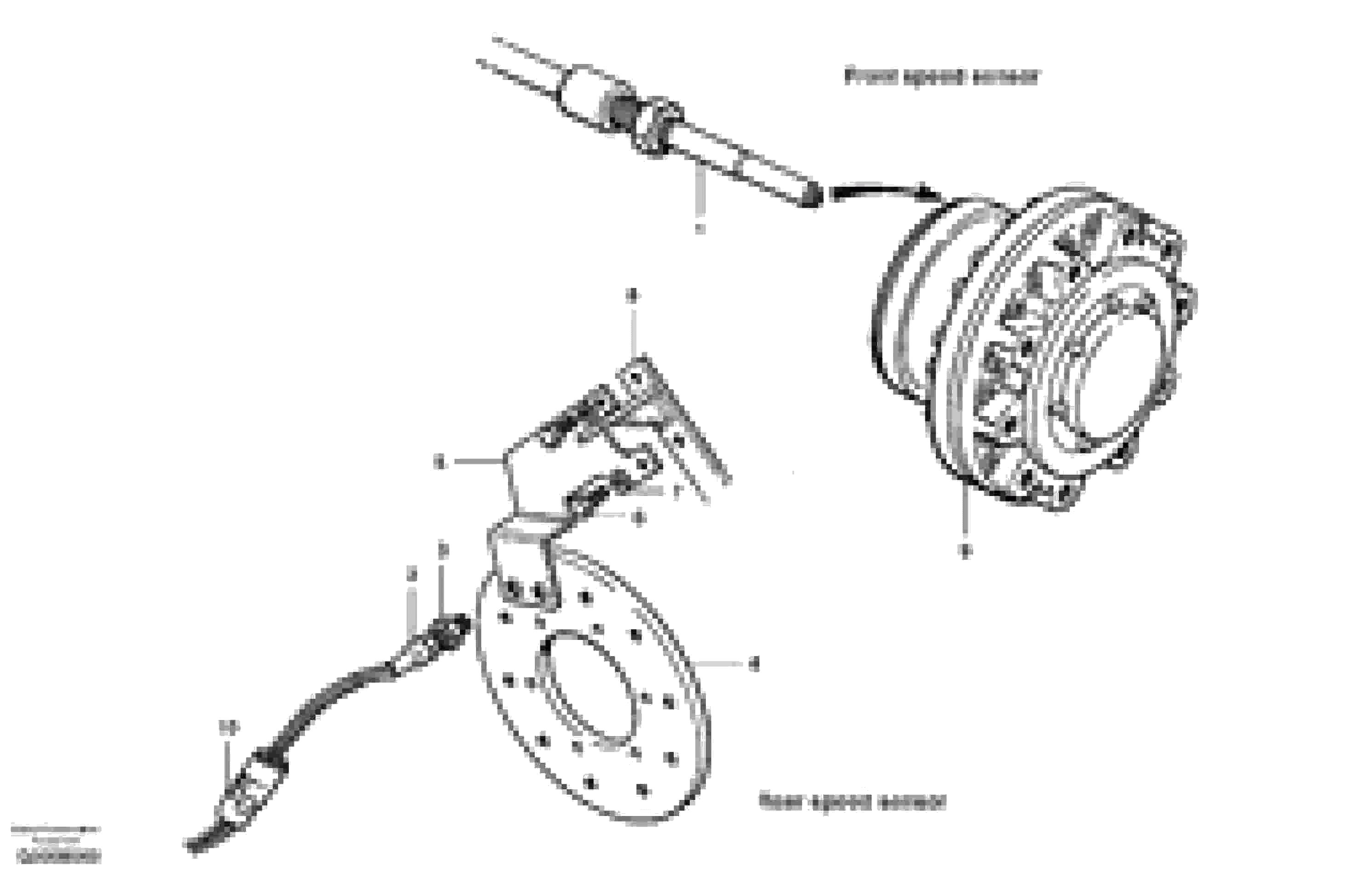 Схема запчастей Volvo G700 MODELS S/N 33000 - - 19409 Speed sensors - AWD 