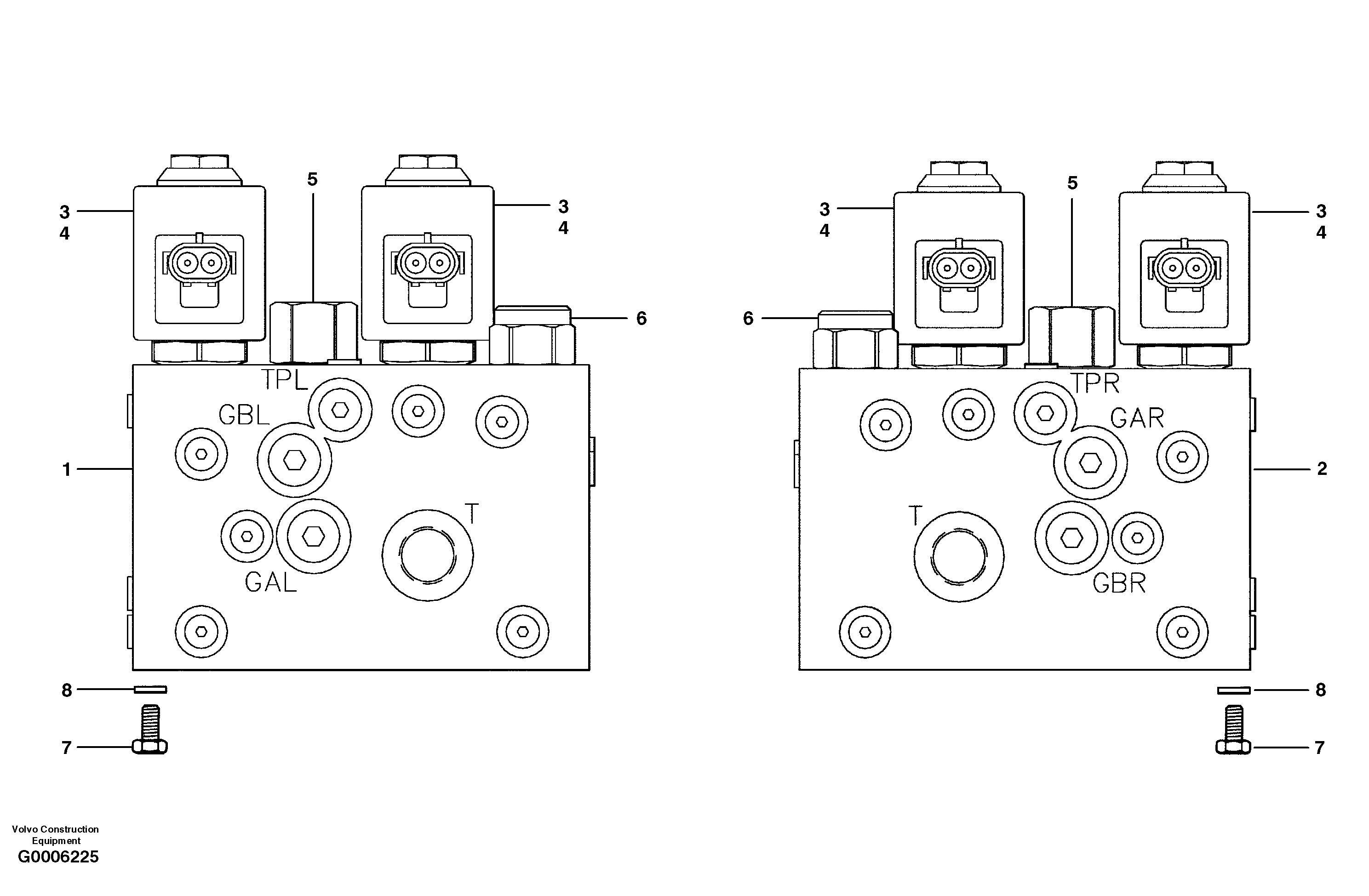 Схема запчастей Volvo G700 MODELS S/N 33000 - - 19410 Motor bypass valve - AWD 