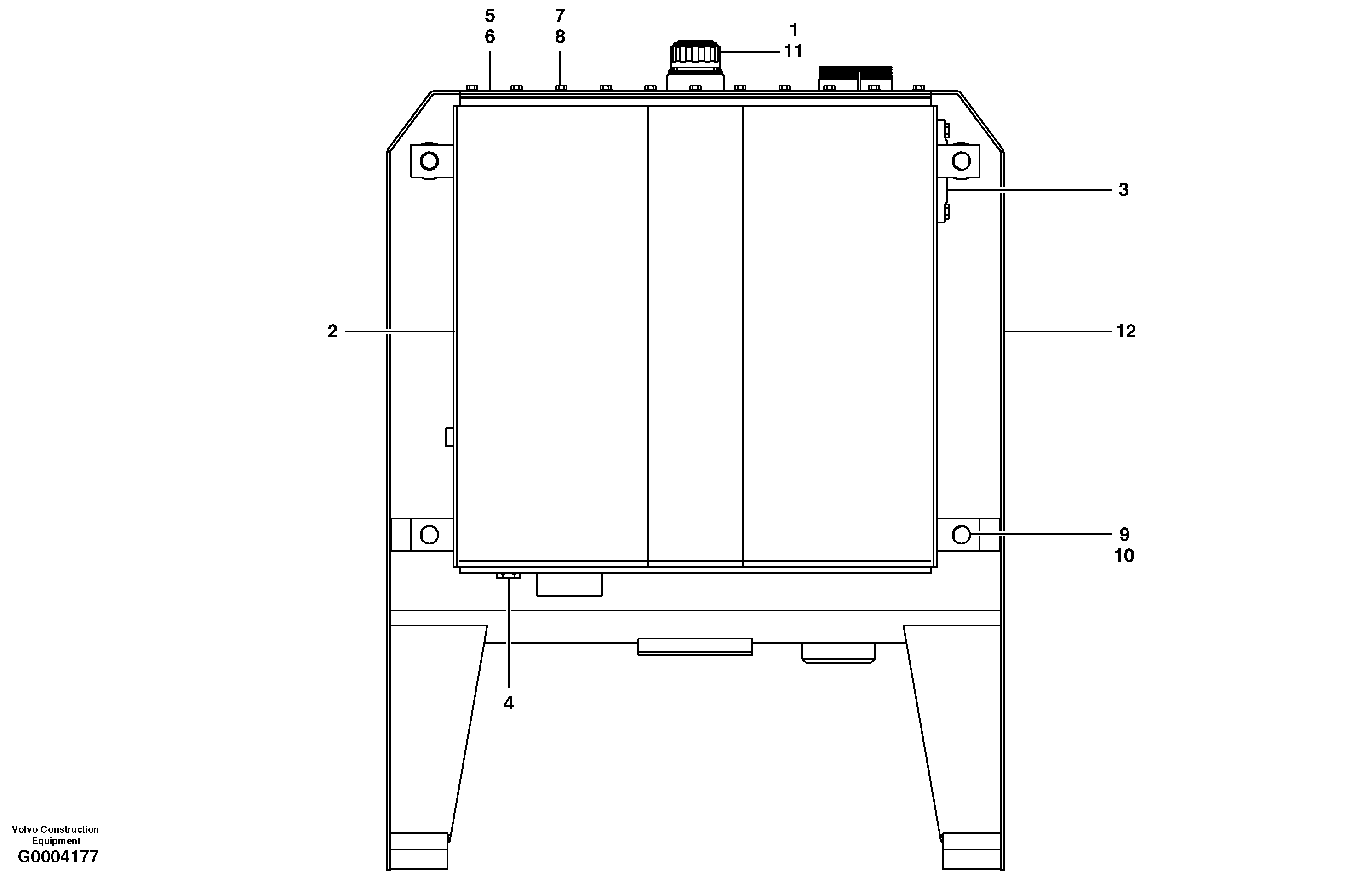 Схема запчастей Volvo G700 MODELS S/N 33000 - - 19415 Hydraulic oil tank - AWD 