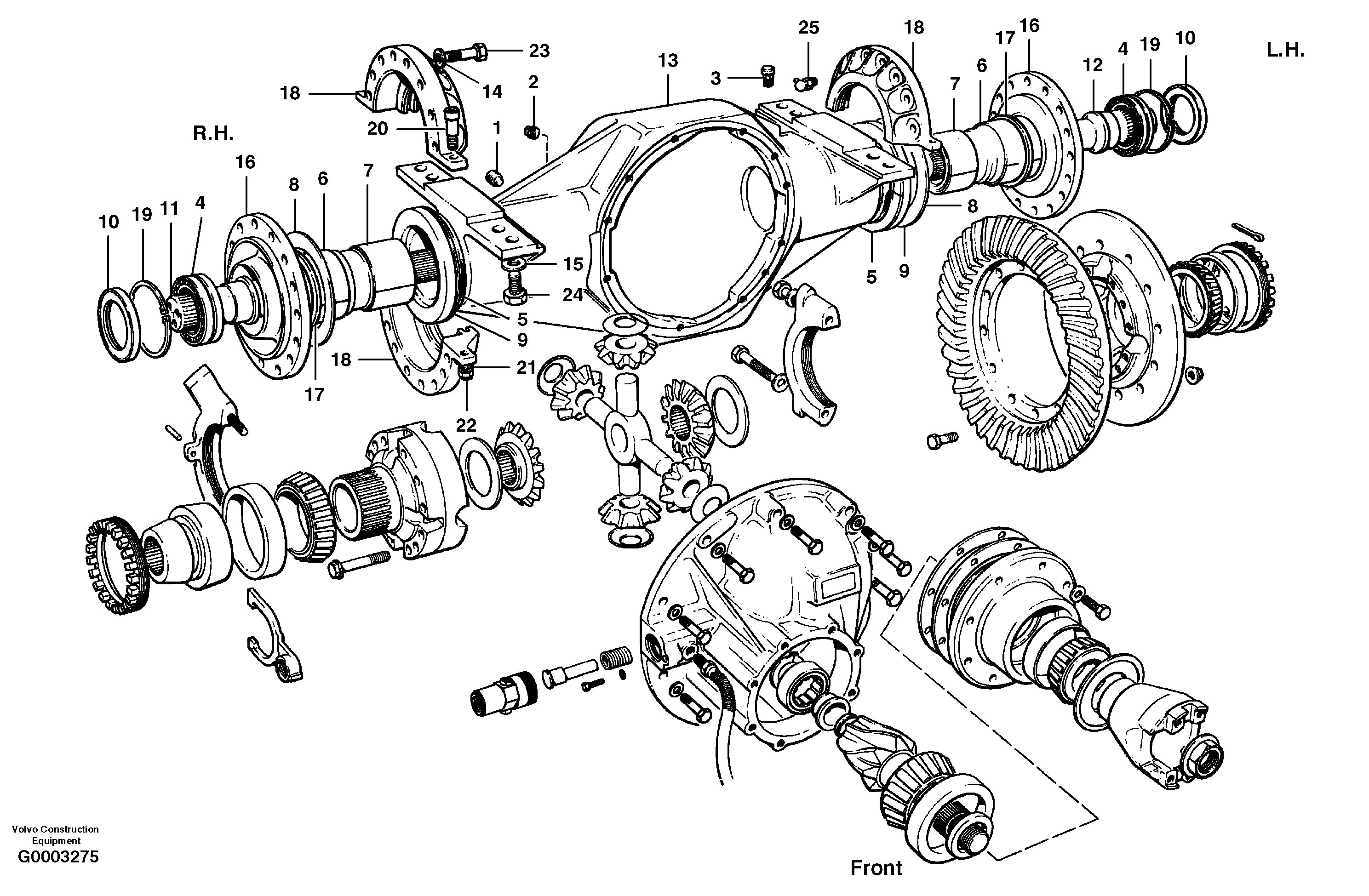 Схема запчастей Volvo G700 MODELS S/N 33000 - - 6277 Final drive - housing assembly 