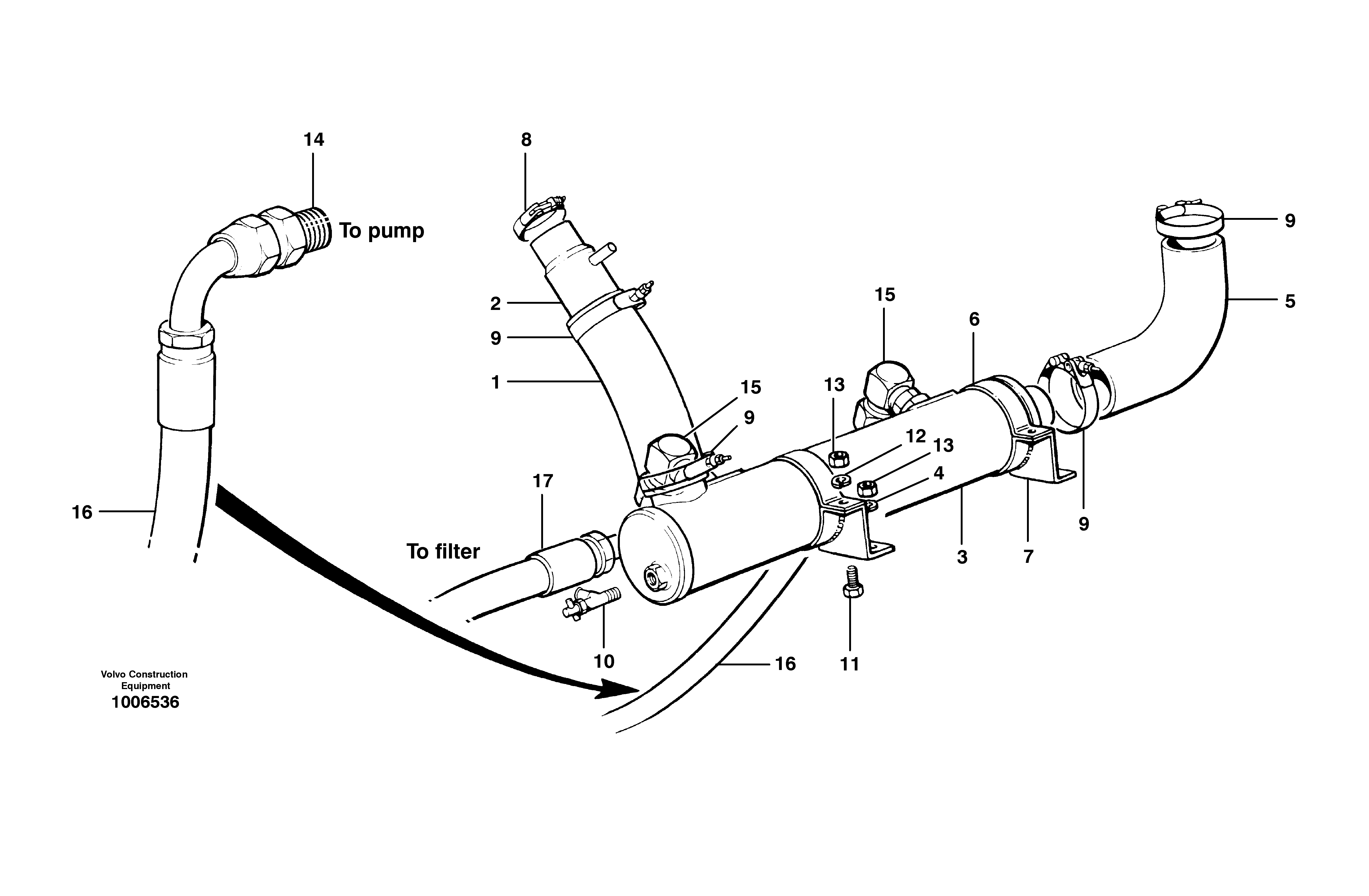 Схема запчастей Volvo G700 MODELS S/N 33000 - - 18291 Transmission oil cooler 