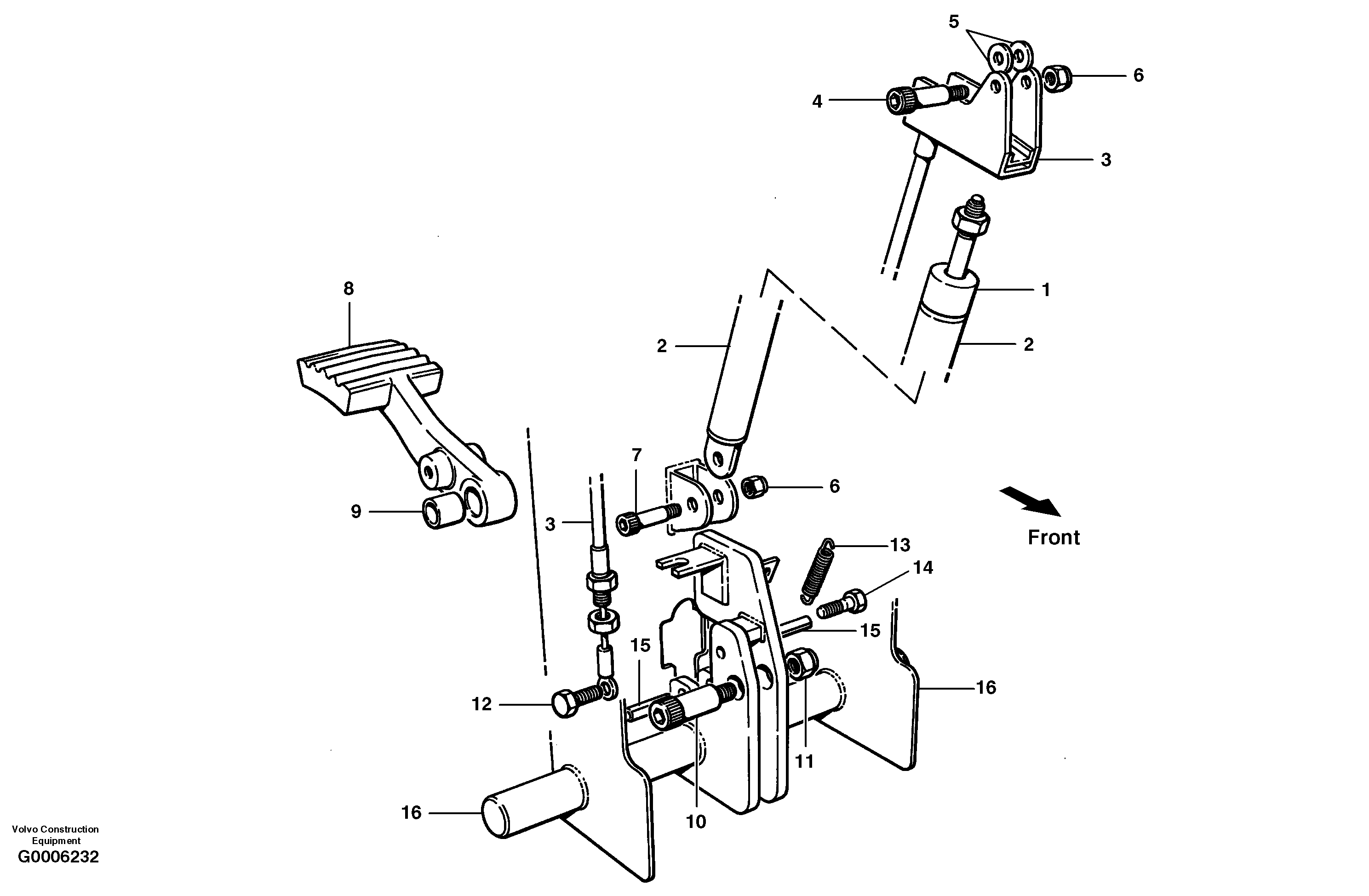 Схема запчастей Volvo G700 MODELS S/N 33000 - - 8304 Pedestal adjuster 