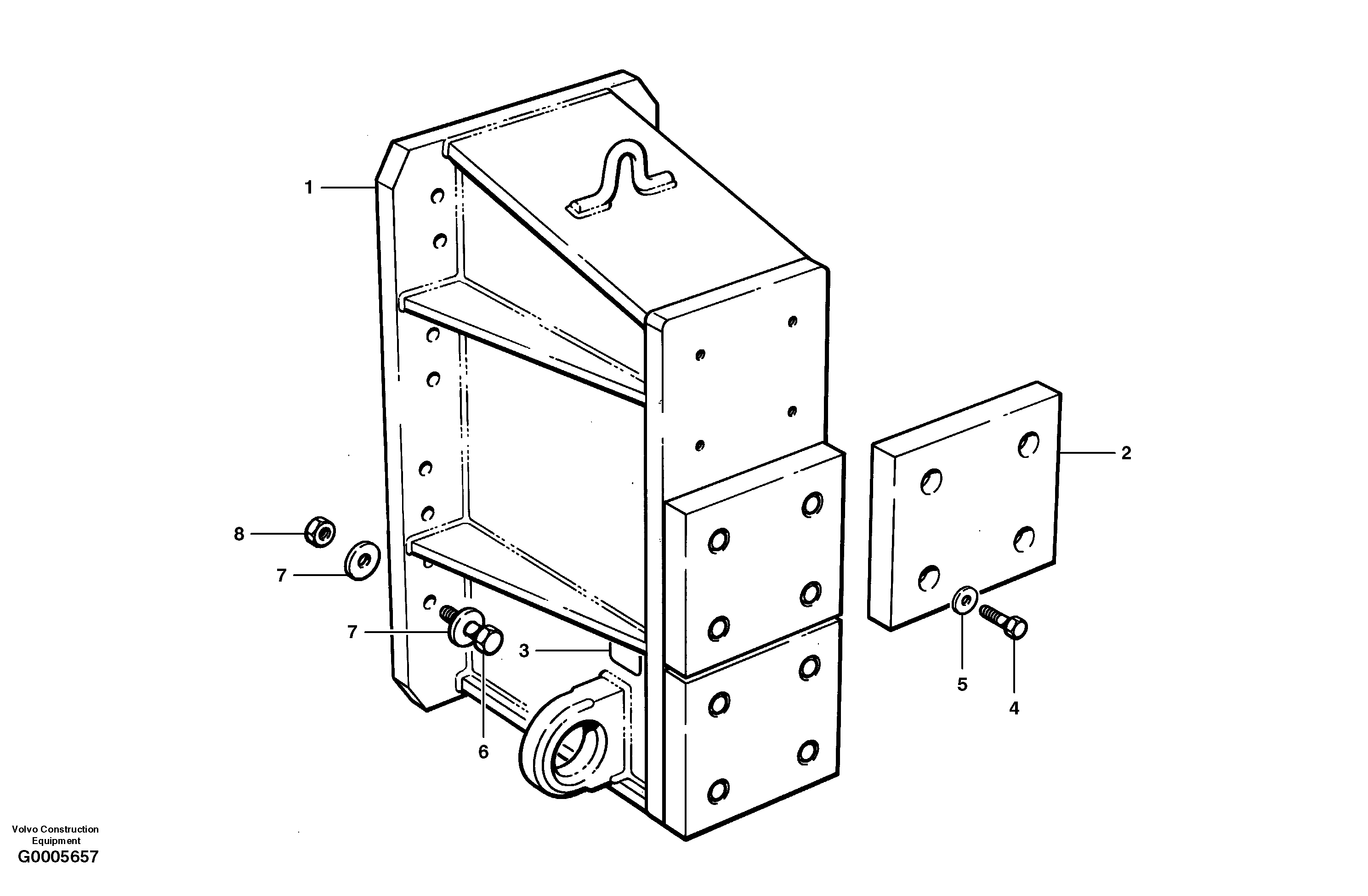 Схема запчастей Volvo G700 MODELS S/N 33000 - - 41816 Push block 