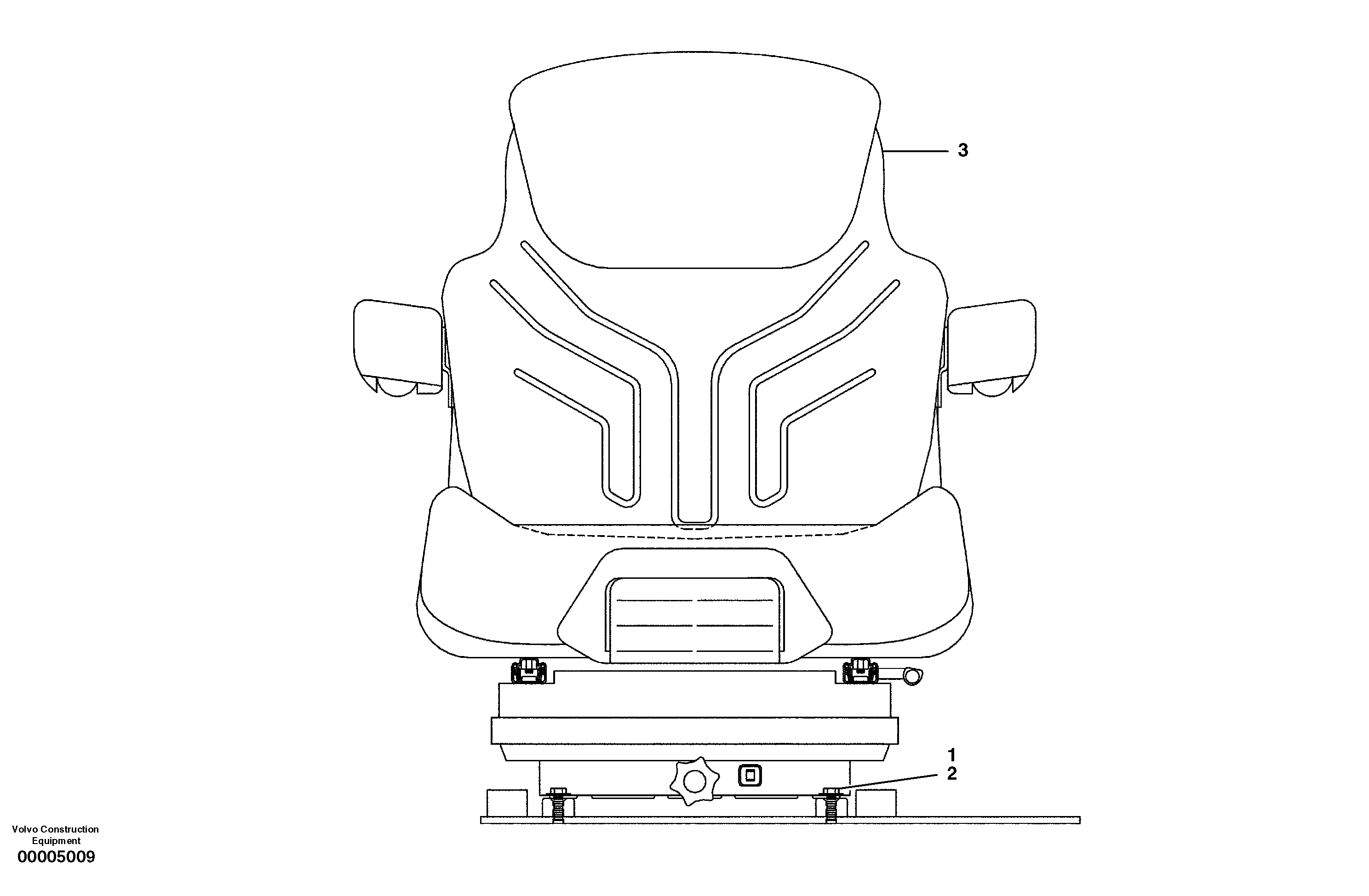 Схема запчастей Volvo G700 MODELS S/N 33000 - - 8342 Suspension seat installation 