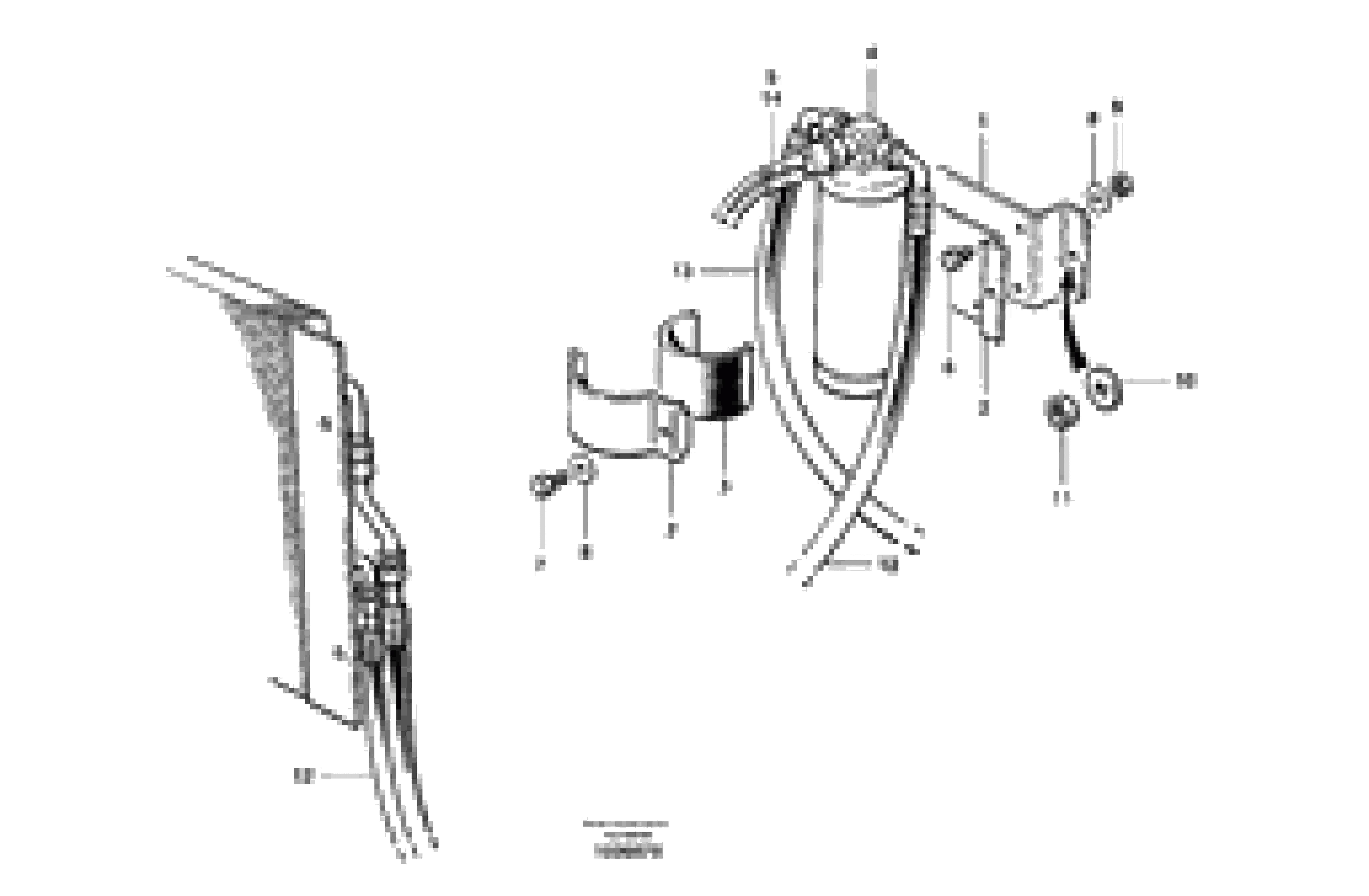 Схема запчастей Volvo G700 MODELS S/N 33000 - - 8349 Air conditioning receiver/dryer and hoses 