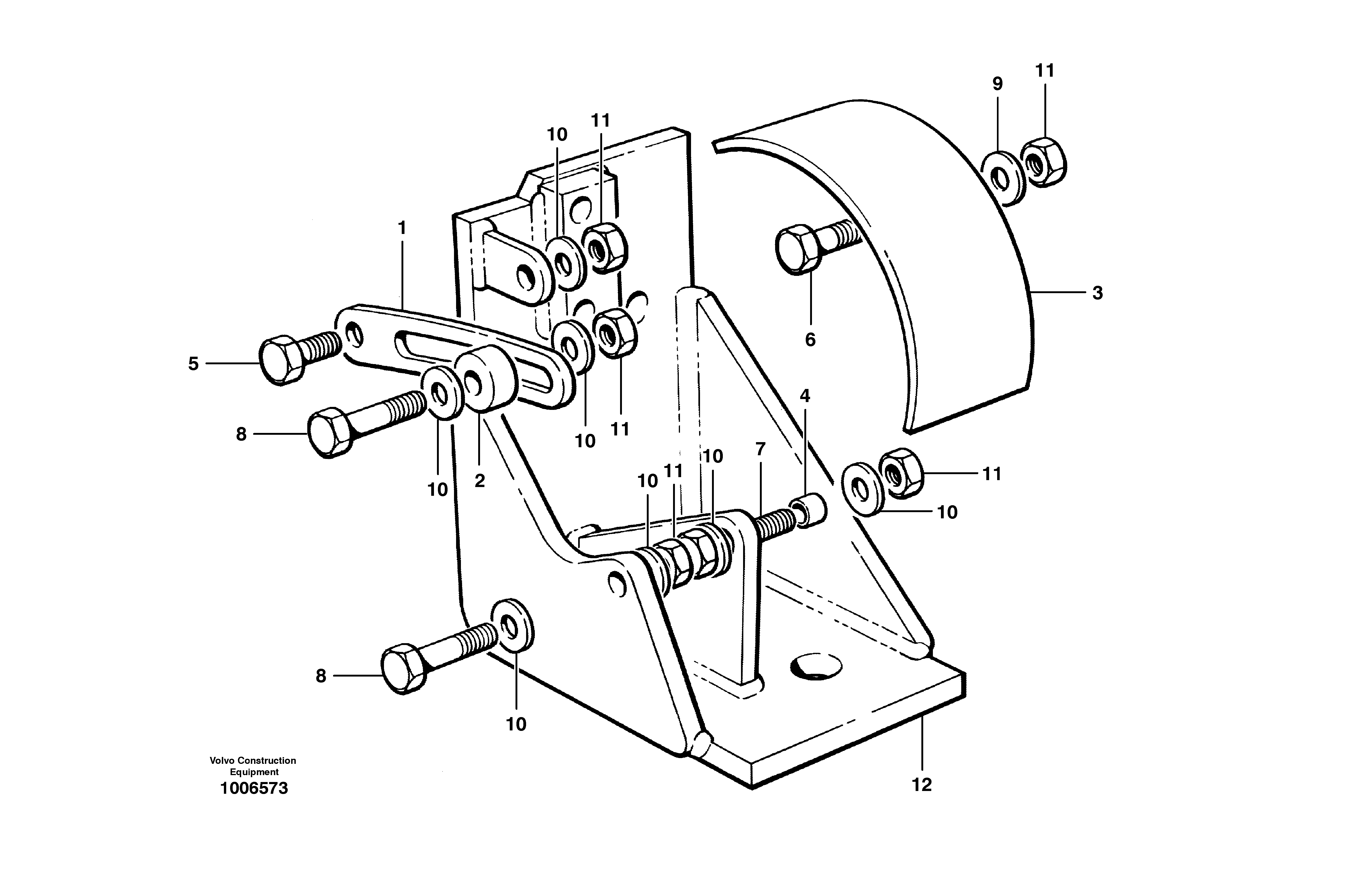 Схема запчастей Volvo G700 MODELS S/N 33000 - - 8350 Air conditioning compressor mounting brackets 