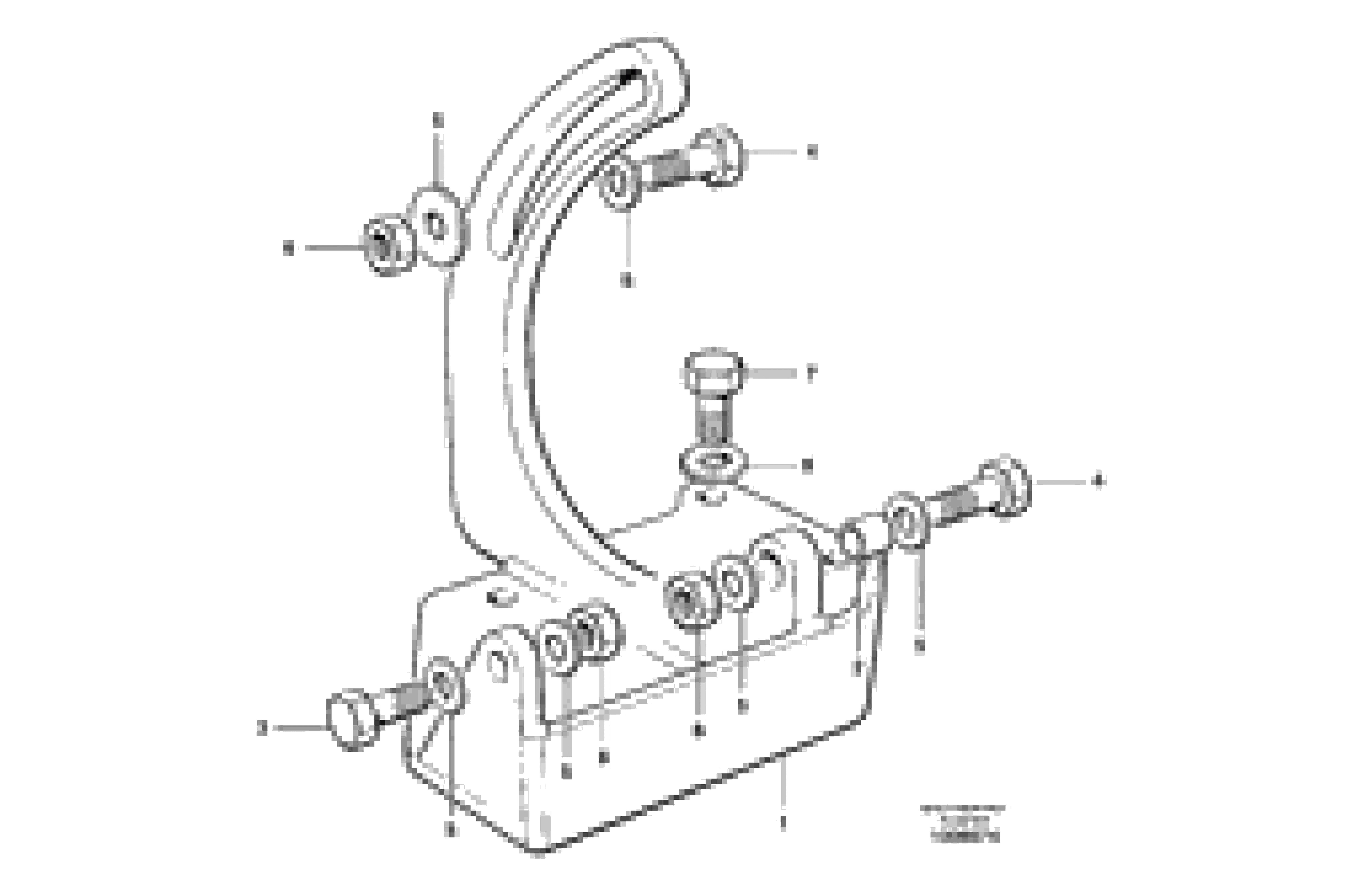 Схема запчастей Volvo G700 MODELS S/N 33000 - - 8351 Air conditioning compressor mounting brackets 