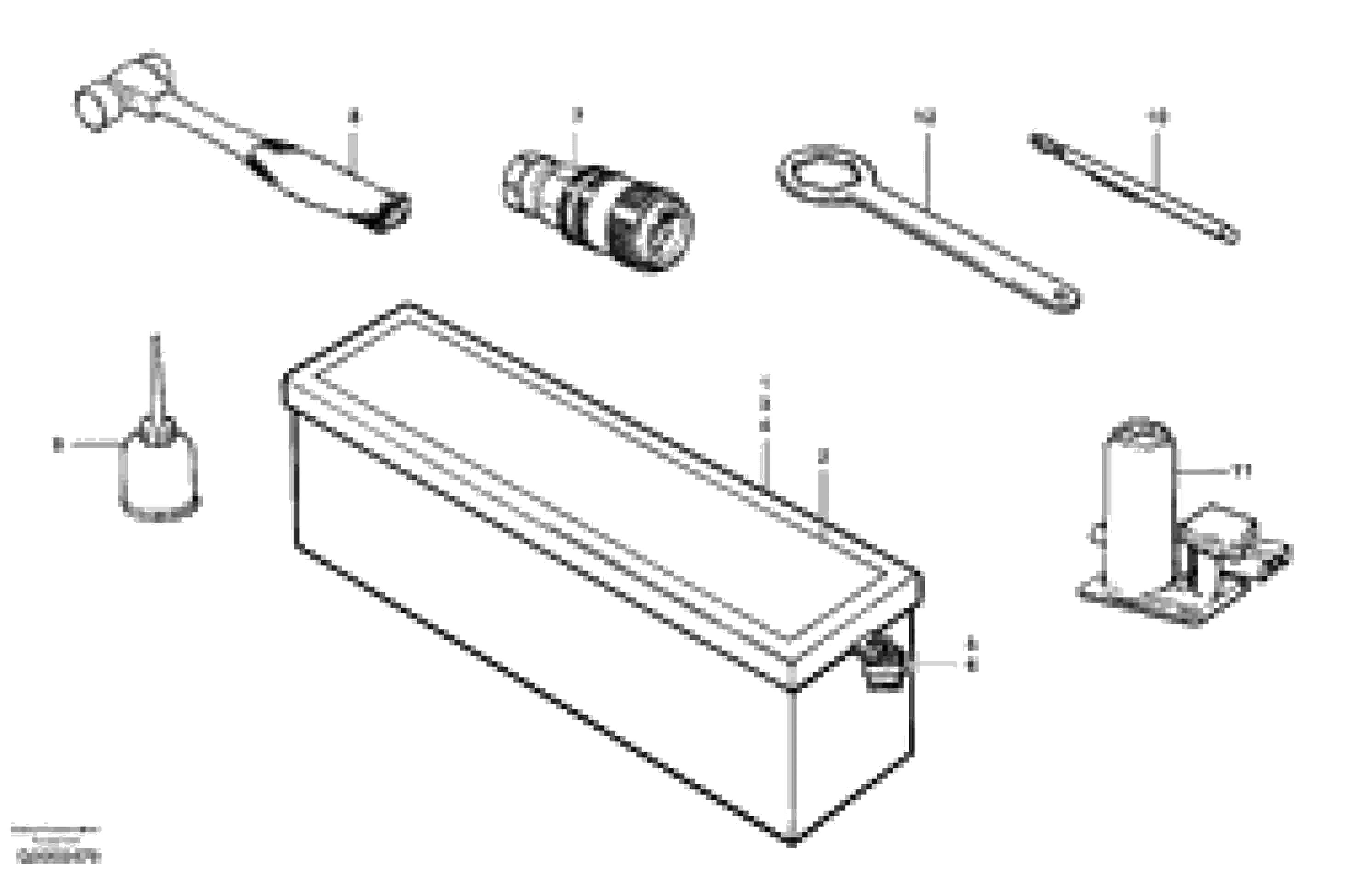 Схема запчастей Volvo G700 MODELS S/N 33000 - - 30977 Toolbox, Tools and paint 