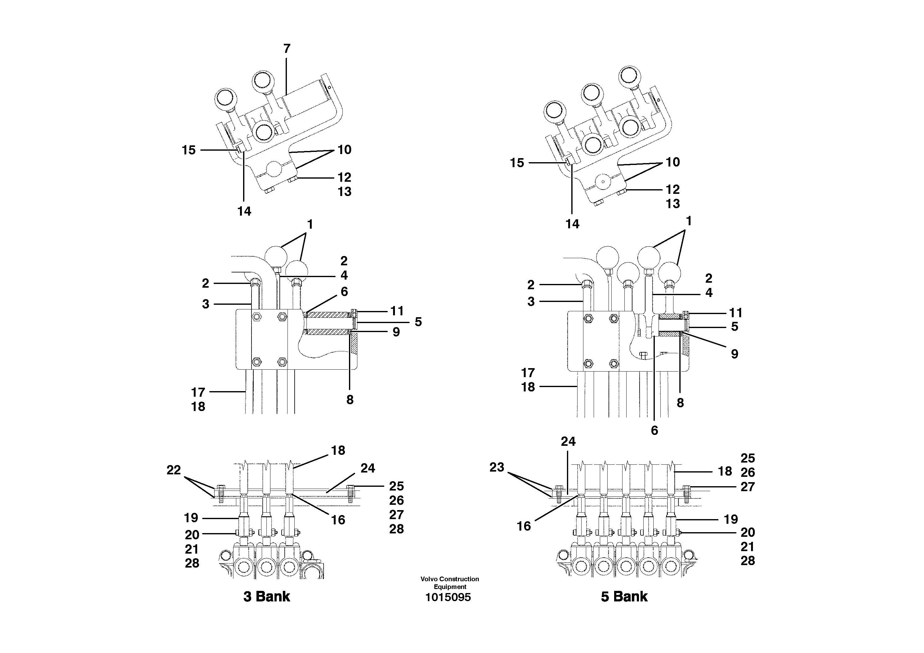 Схема запчастей Volvo G700B MODELS S/N 35000 - - 18664 Controls - auxilary manifold - 3.5 bank 