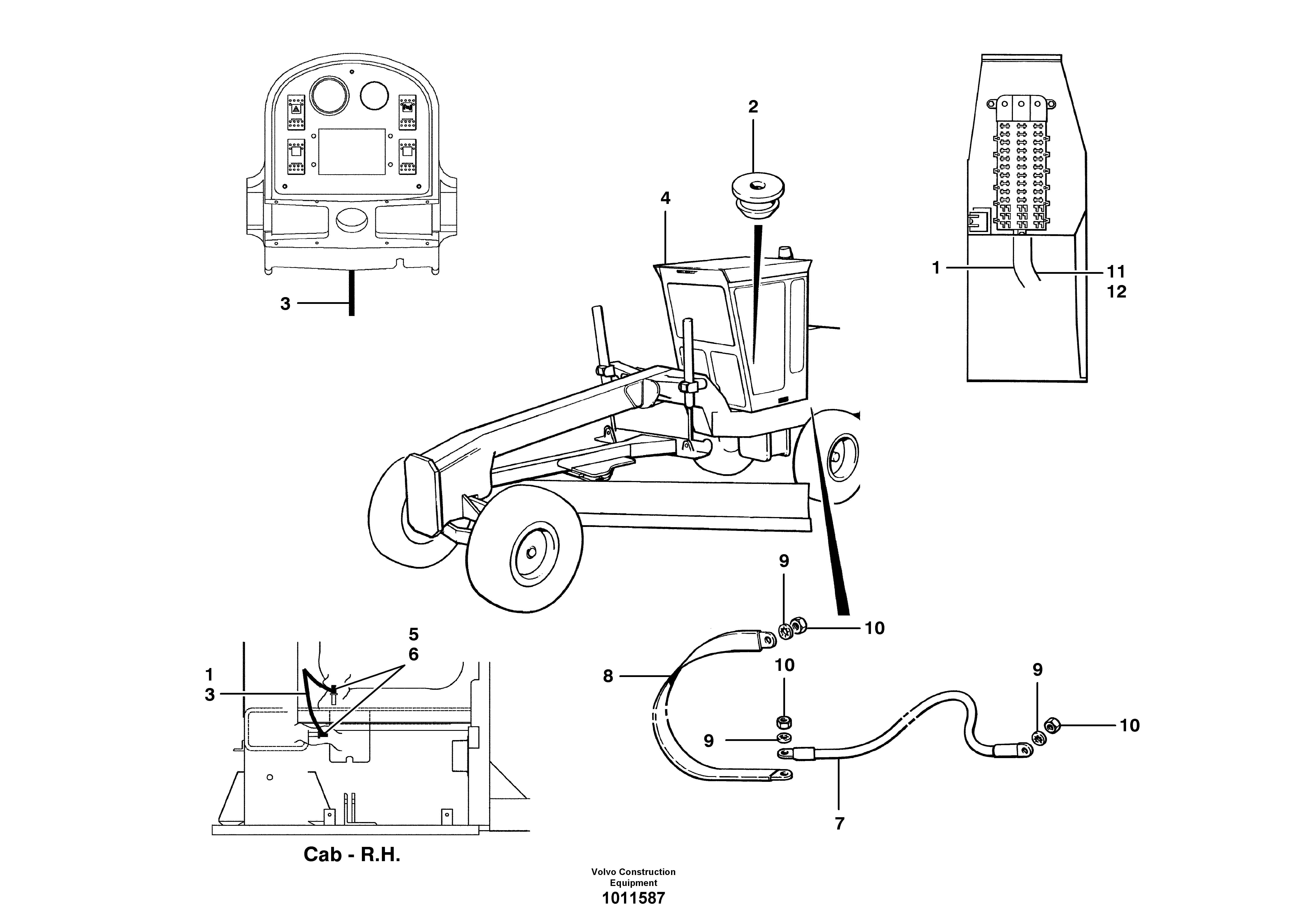 Схема запчастей Volvo G700B MODELS S/N 35000 - - 7836 Wiring harness - cab 