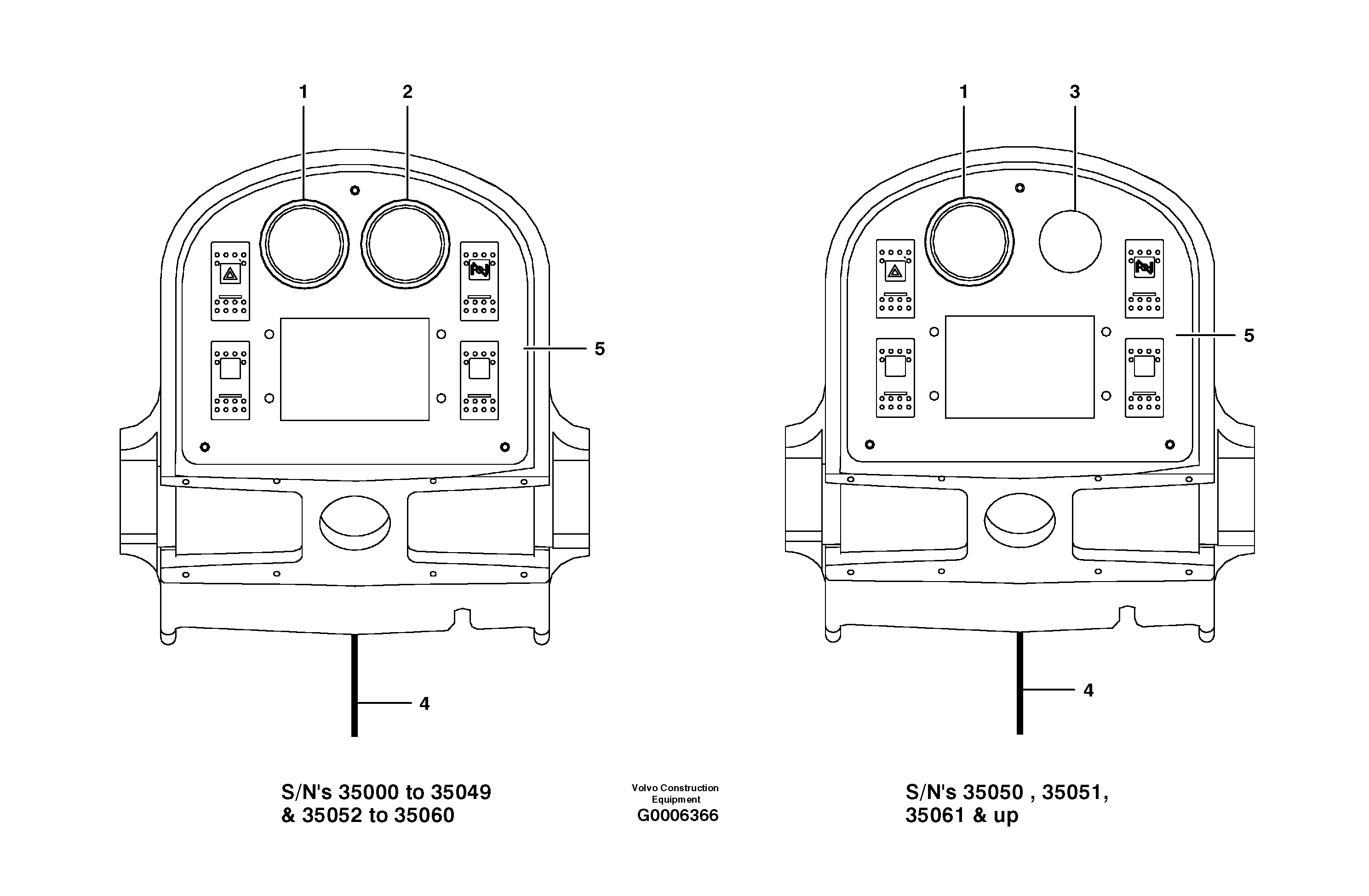 Схема запчастей Volvo G700B MODELS S/N 35000 - - 7838 Gauges 