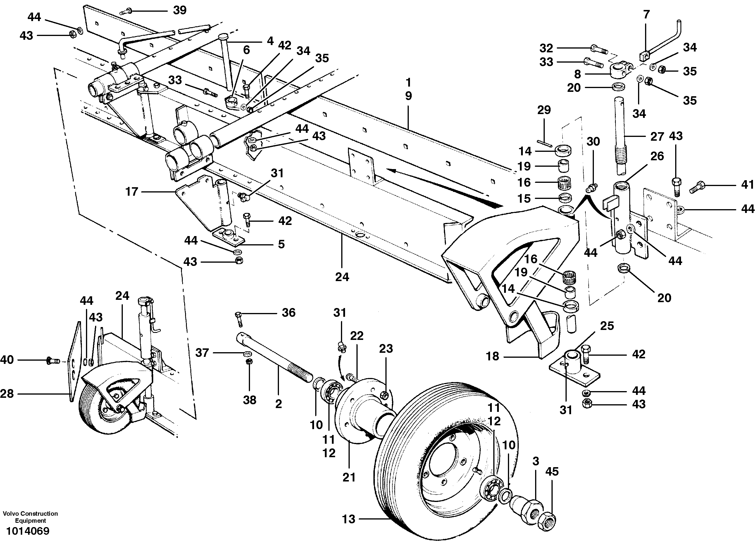 Схема запчастей Volvo G700B MODELS S/N 35000 - - 106046 Windrow eliminator - moldbard assembly 