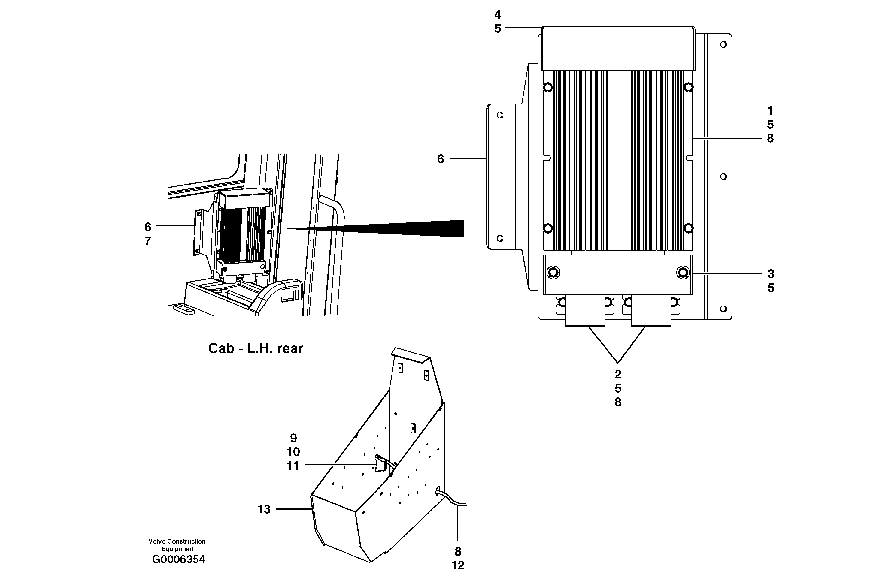 Схема запчастей Volvo G700B MODELS S/N 35000 - - 75683 Equalizer - 24 volt - 12 volt 