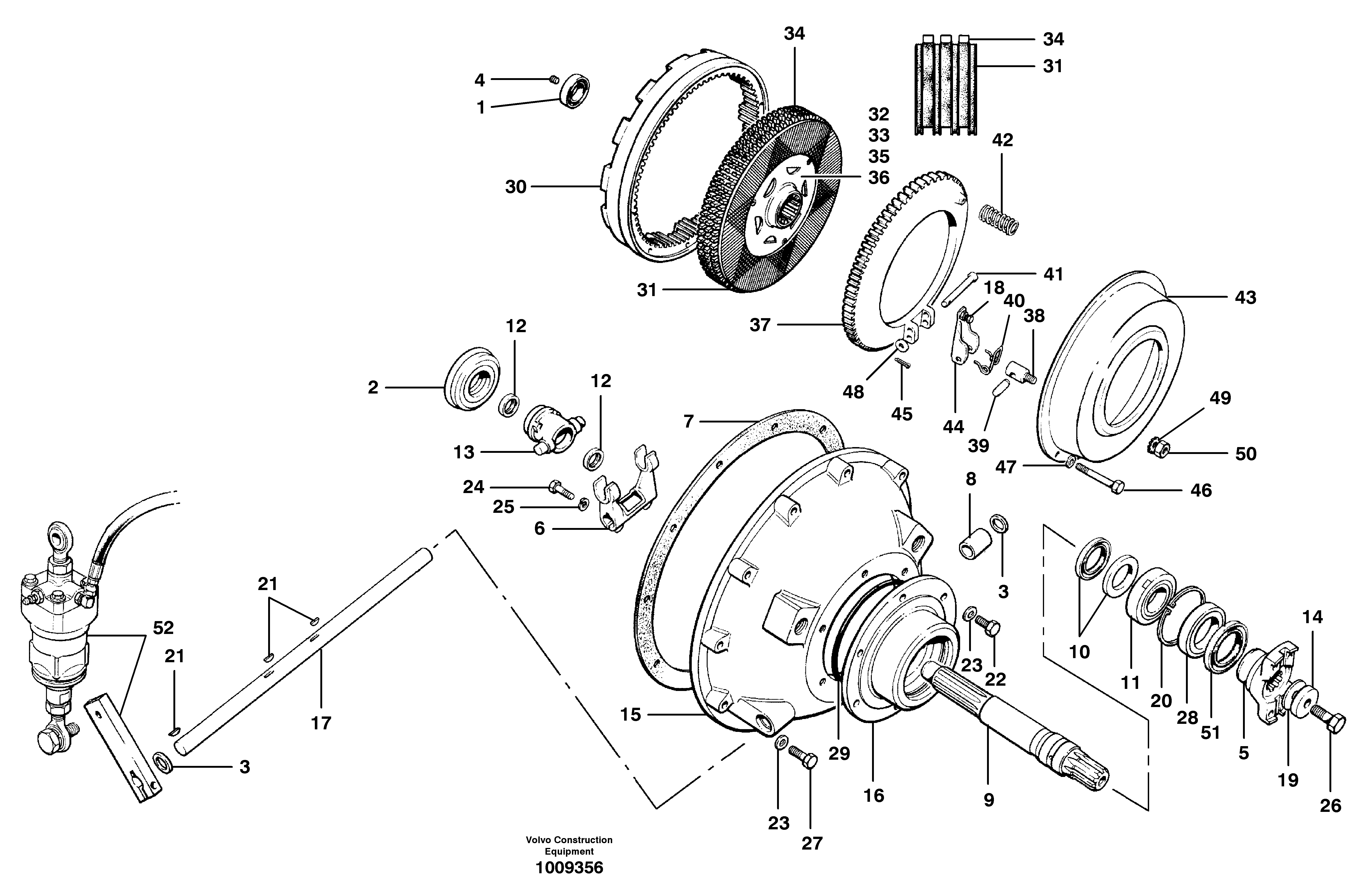 Схема запчастей Volvo G700B MODELS S/N 35000 - - 53484 Clutch 