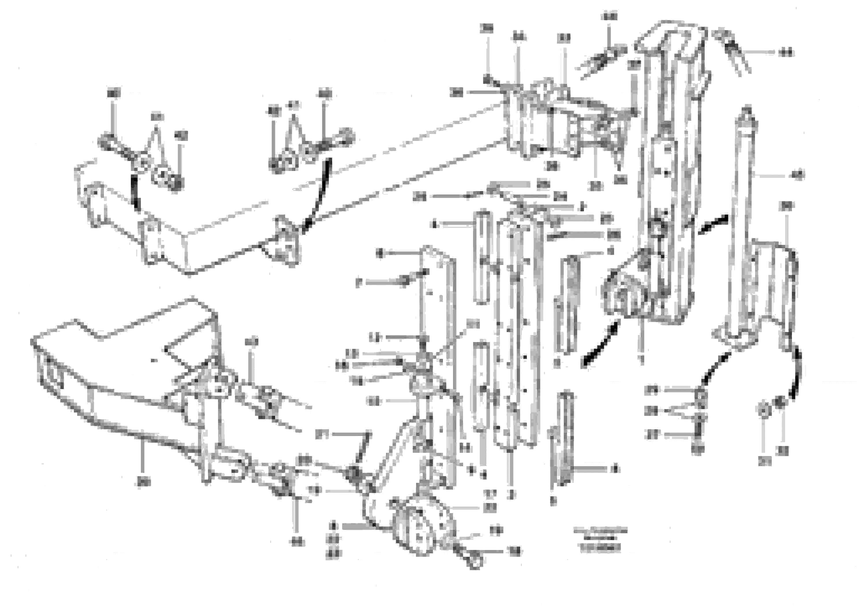 Схема запчастей Volvo G700B MODELS S/N 35000 - - 101544 Lo-bank rear mount wing installation 